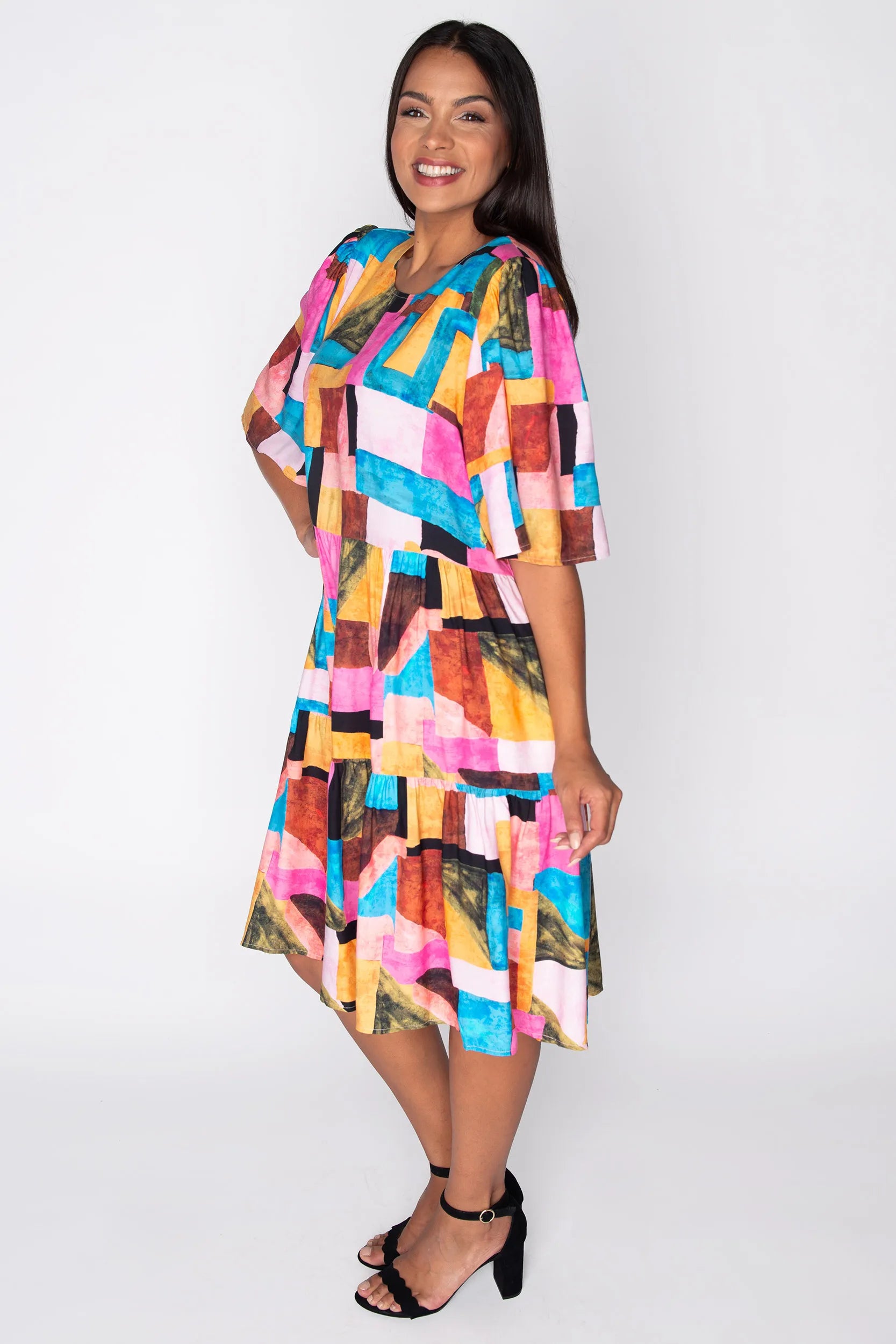 Izzie Geo Pop Dress โ Geo Pop mini dress