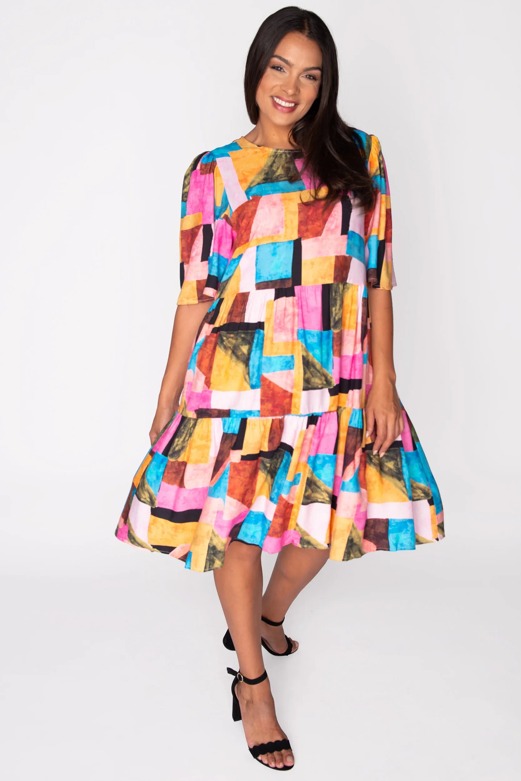 Izzie Geo Pop Dress โ Geo Pop mini dress