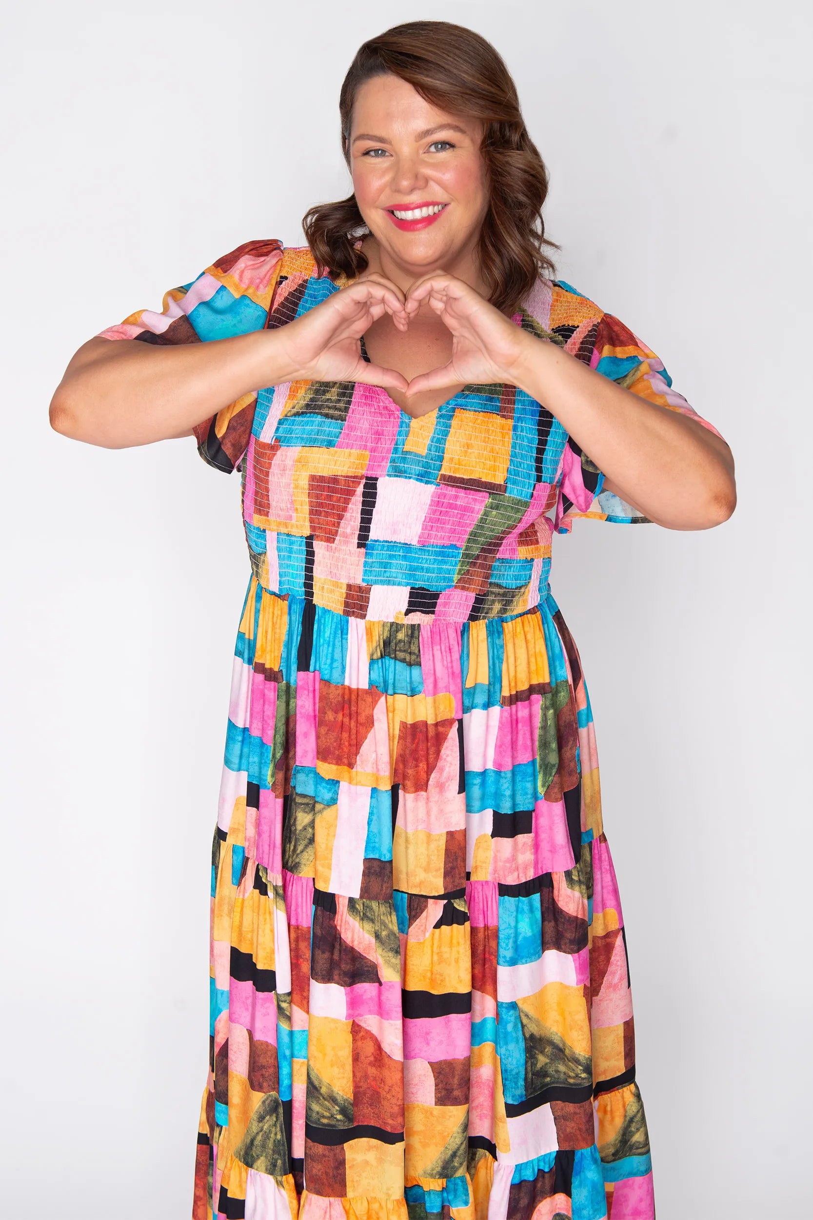 Lynette Geo Pop Dress – Geo Pop maxi dress