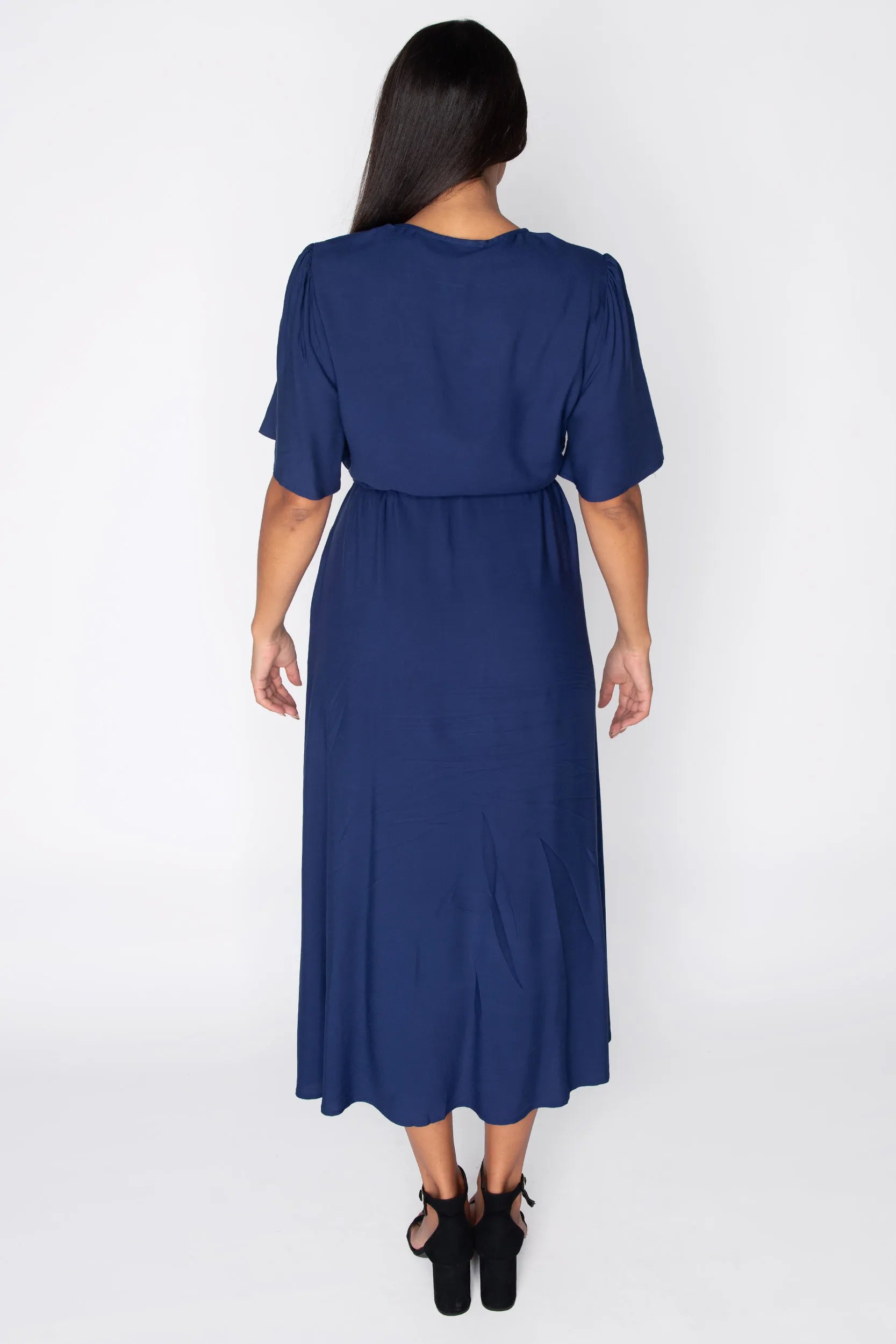 Michelle Navy Dress – Navy midi dress