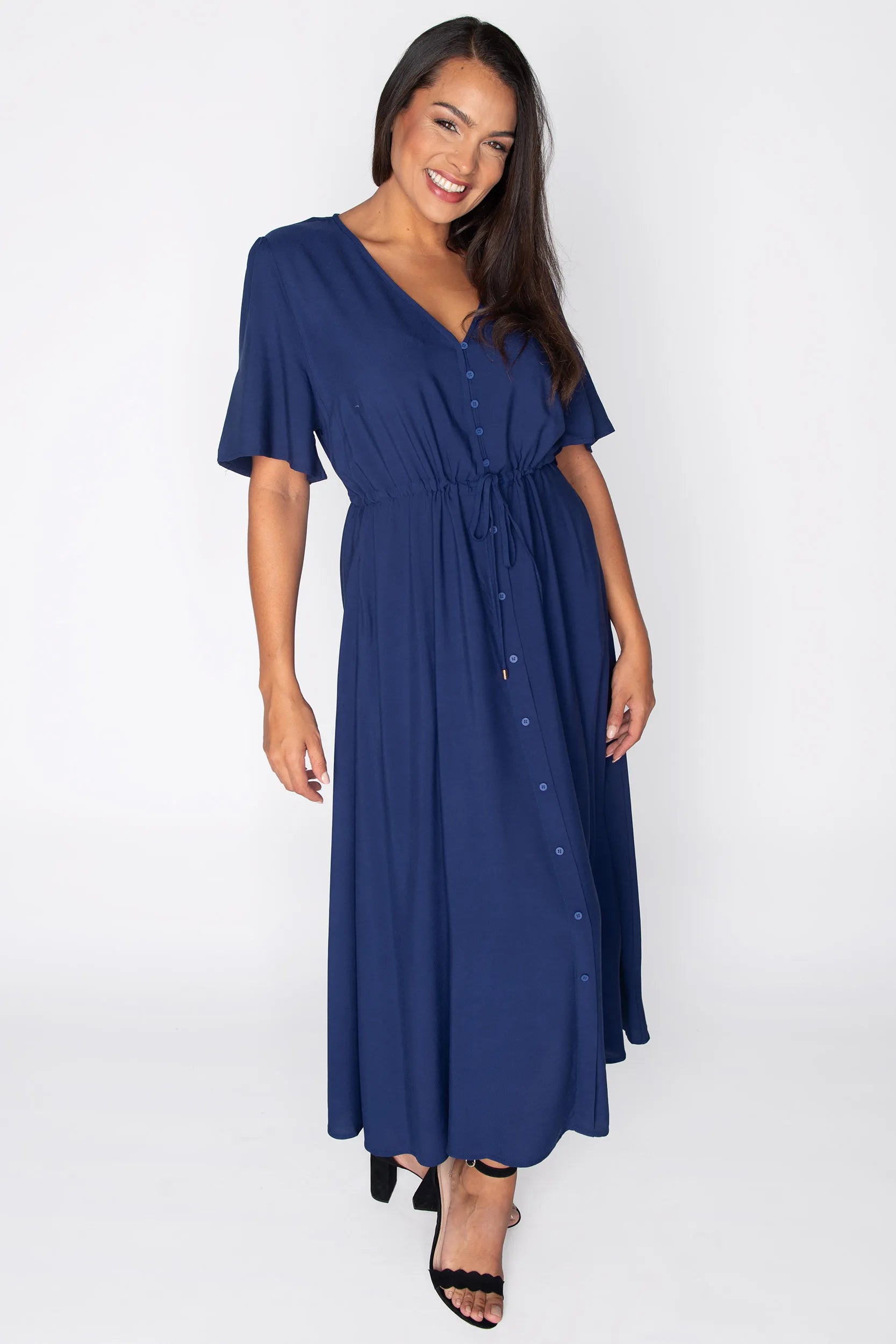 Michelle Navy Dress – Navy midi dress