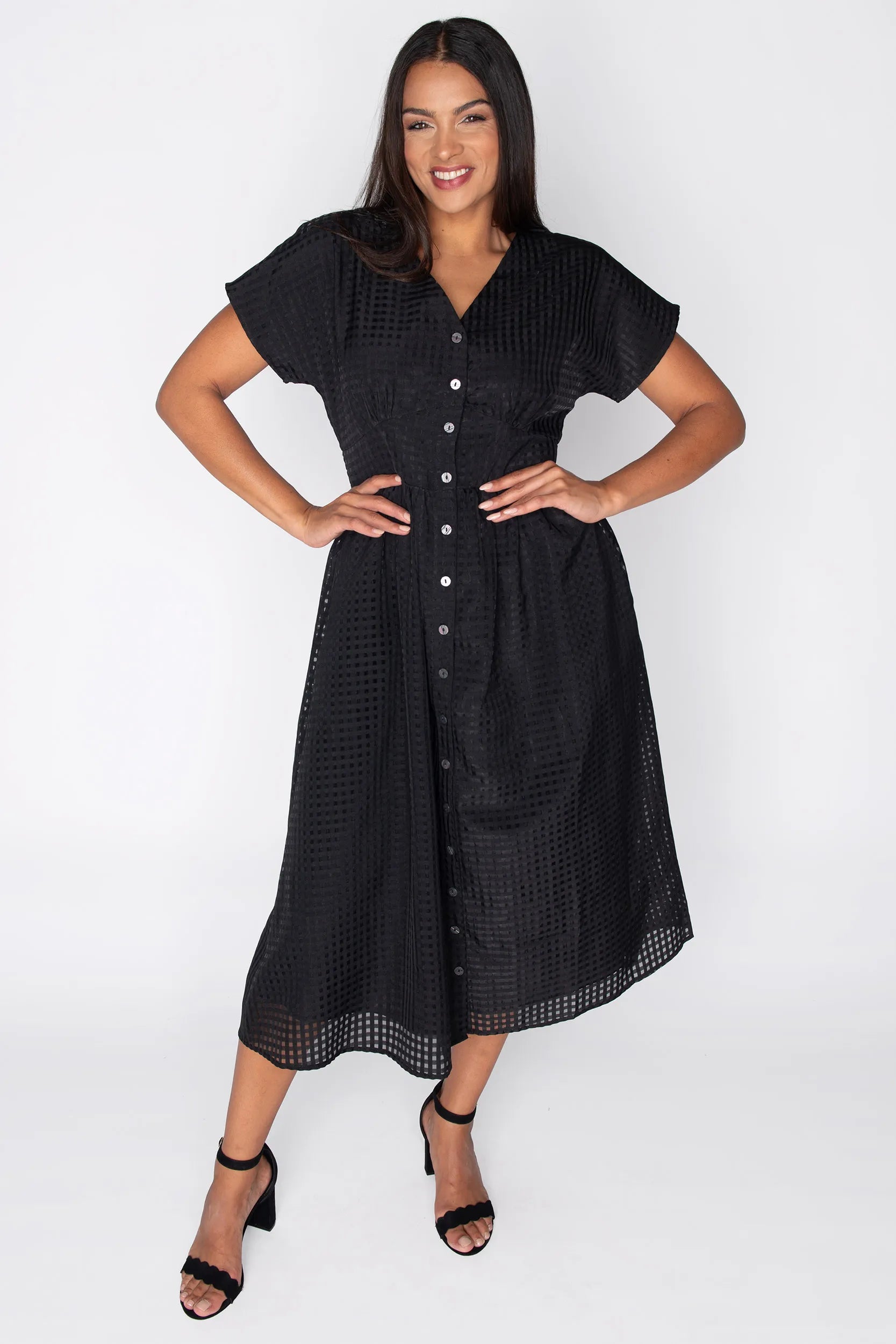 Ryder Black Dress – Black midi dress