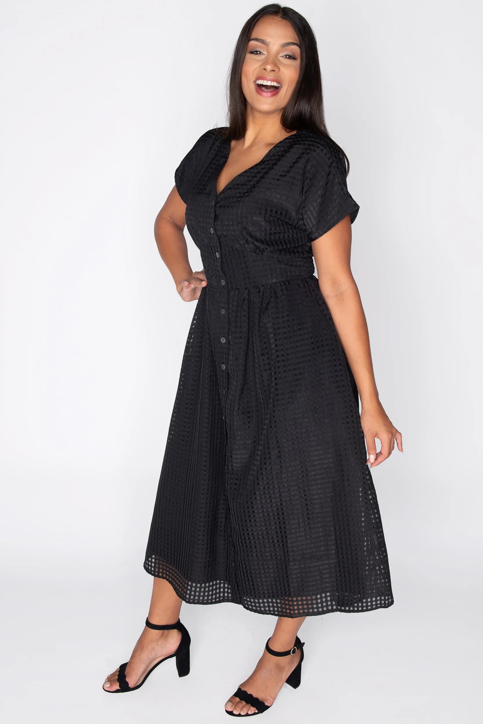 Ryder Black Dress – Black midi dress