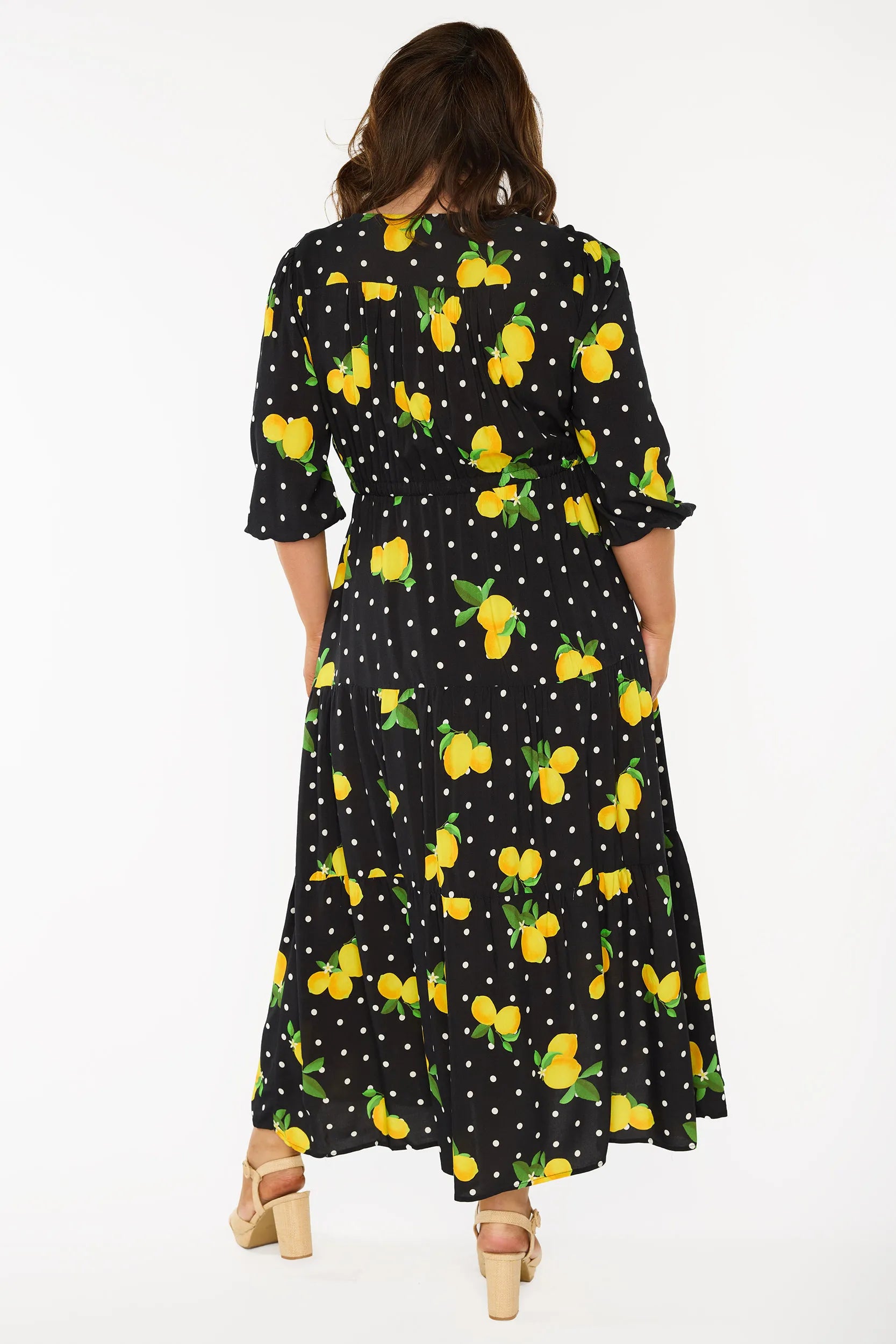 Adeline Lemon Spot Dress