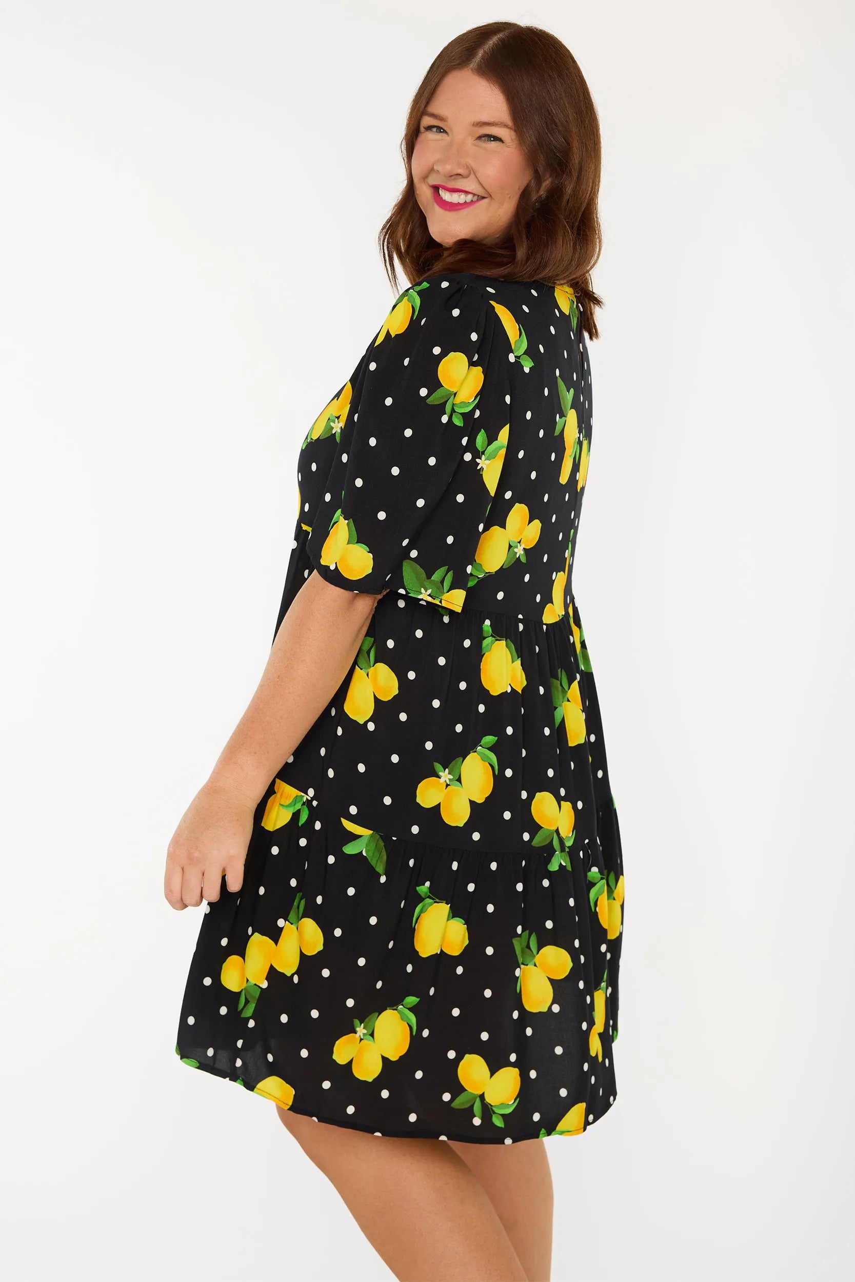 Izzie Lemon Spot Dress