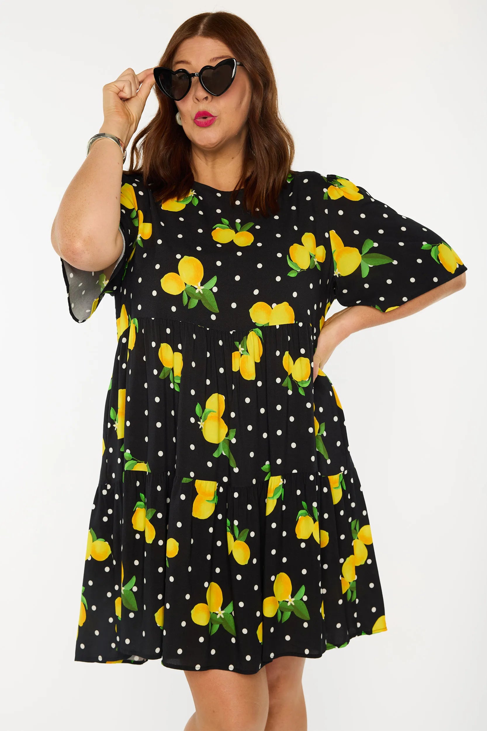 Izzie Lemon Spot Dress