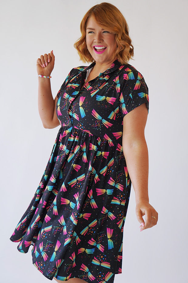 Frankie Magic Of Books Dress โ Magic Of Books shirt dress