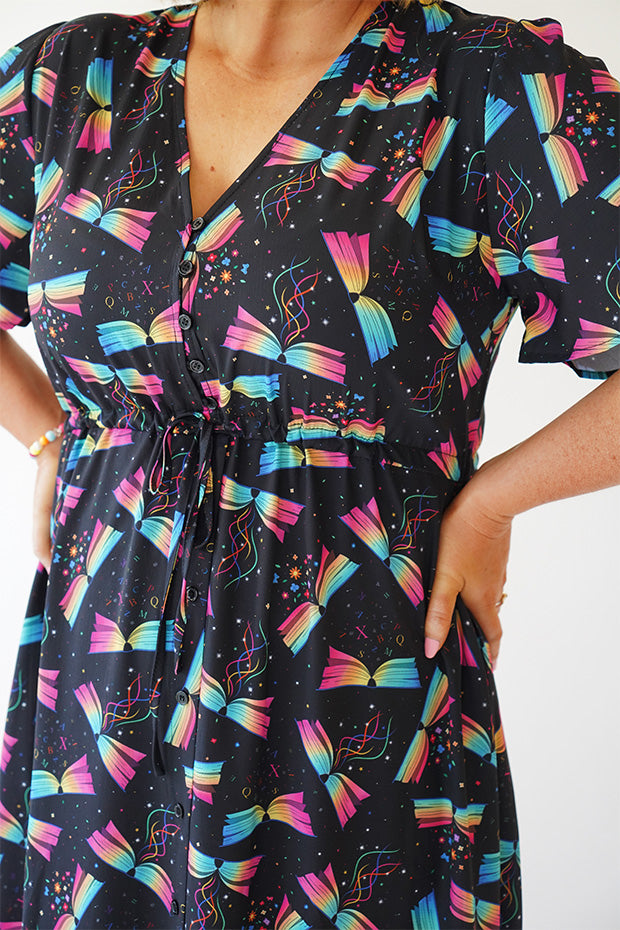 Marley Magic Of Books Dress โ Magic Of Books midi dress