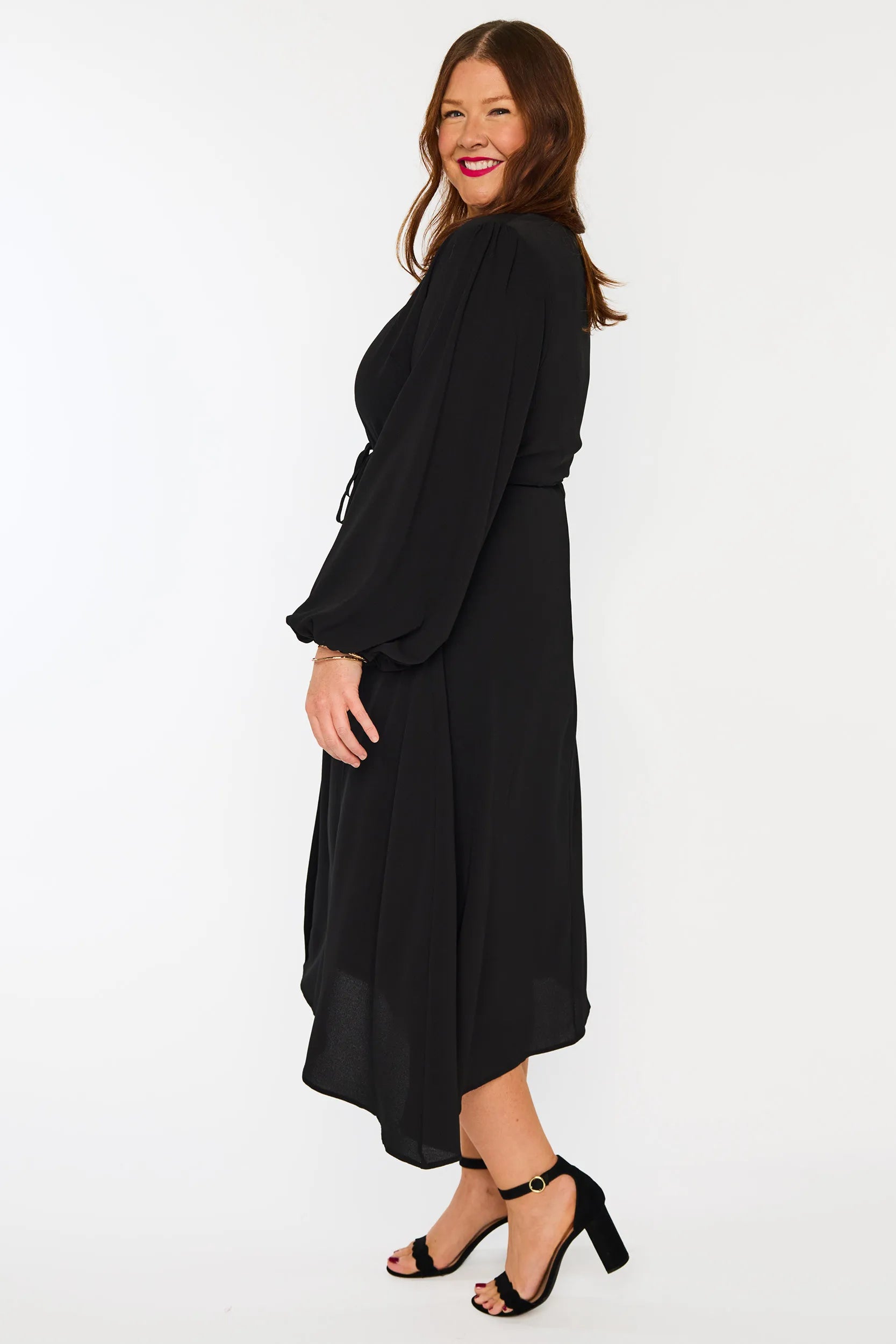 Marlene Black Dress โ Black midi dress