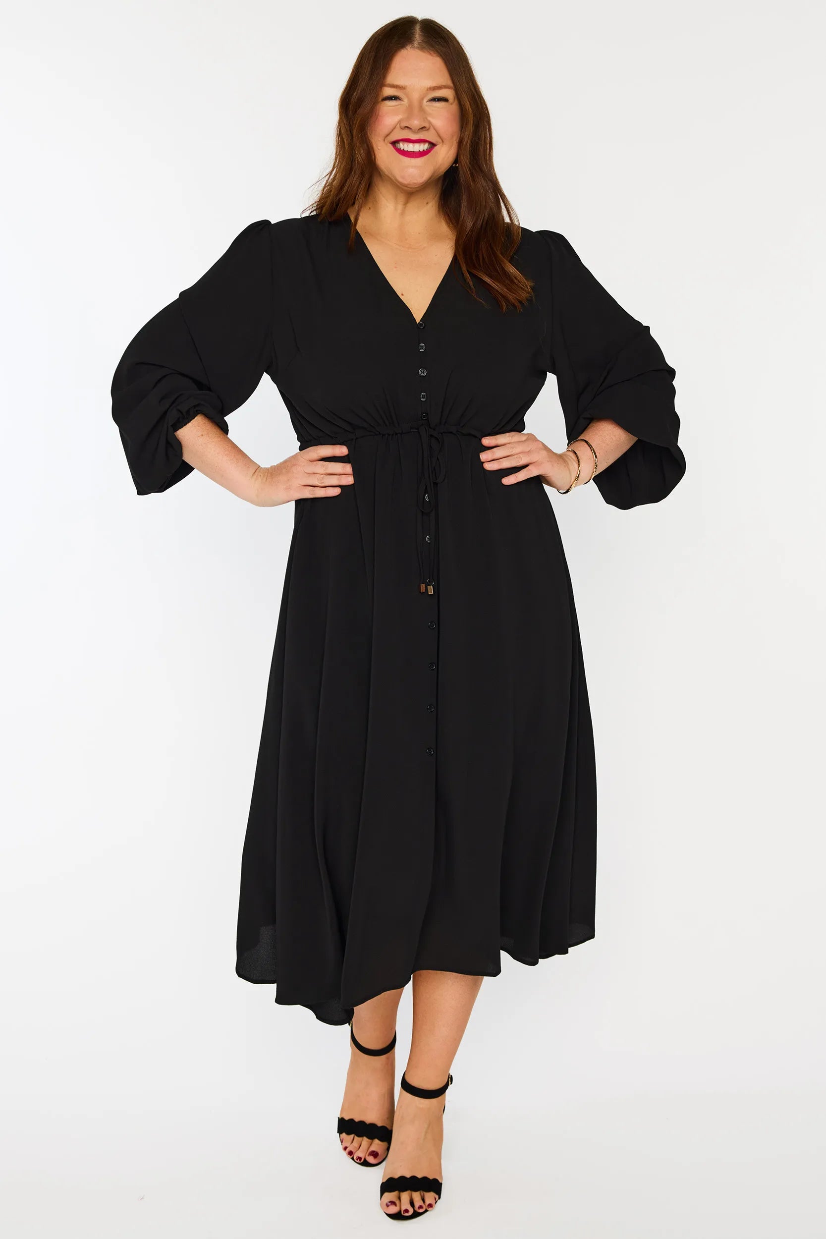 Marlene Black Dress – Black midi dress