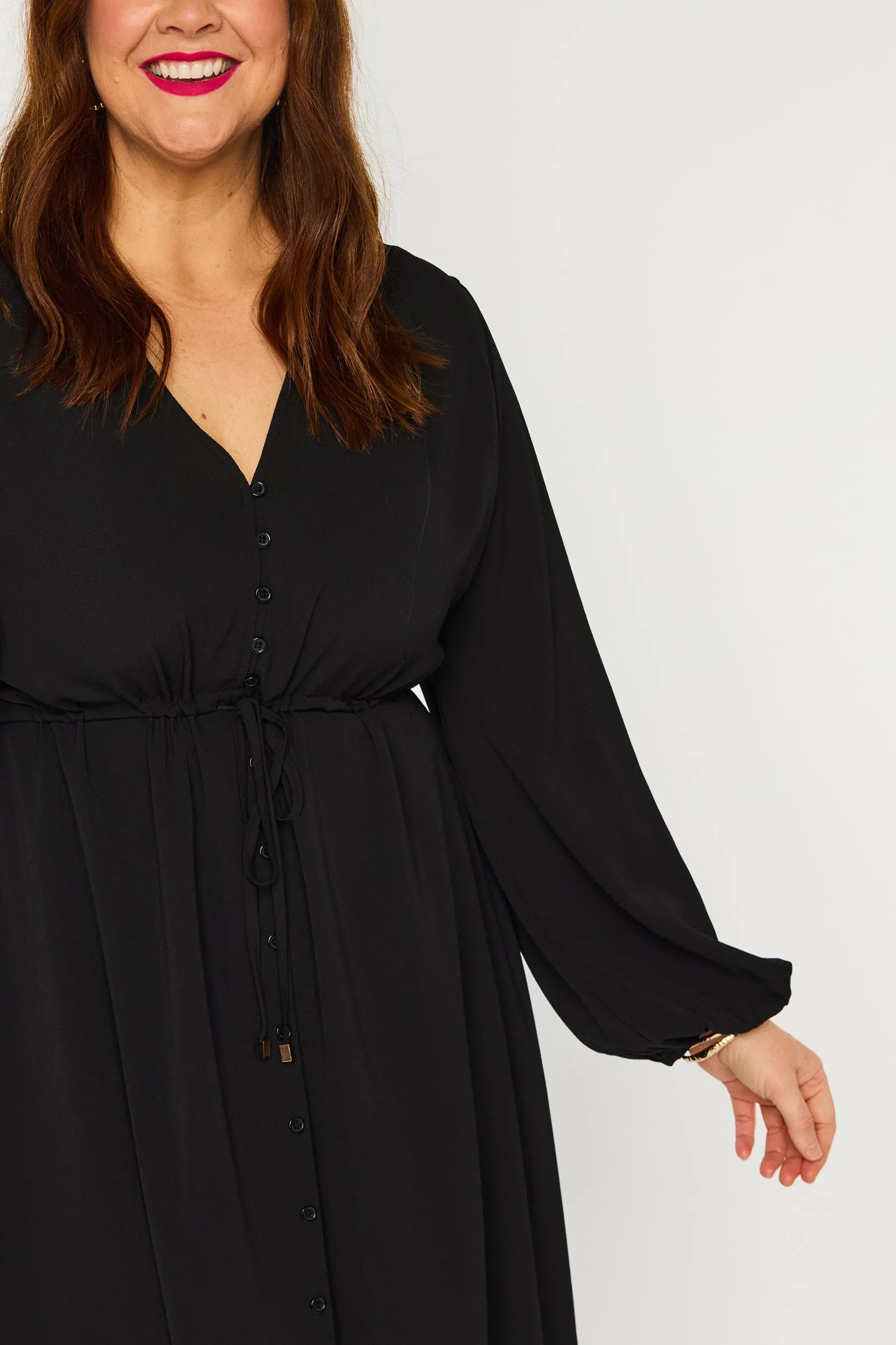 Marlene Black Dress โ Black midi dress