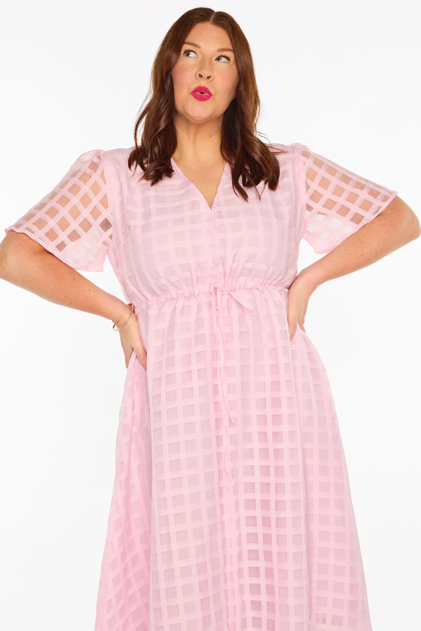 Marley Pink Waffle Dress