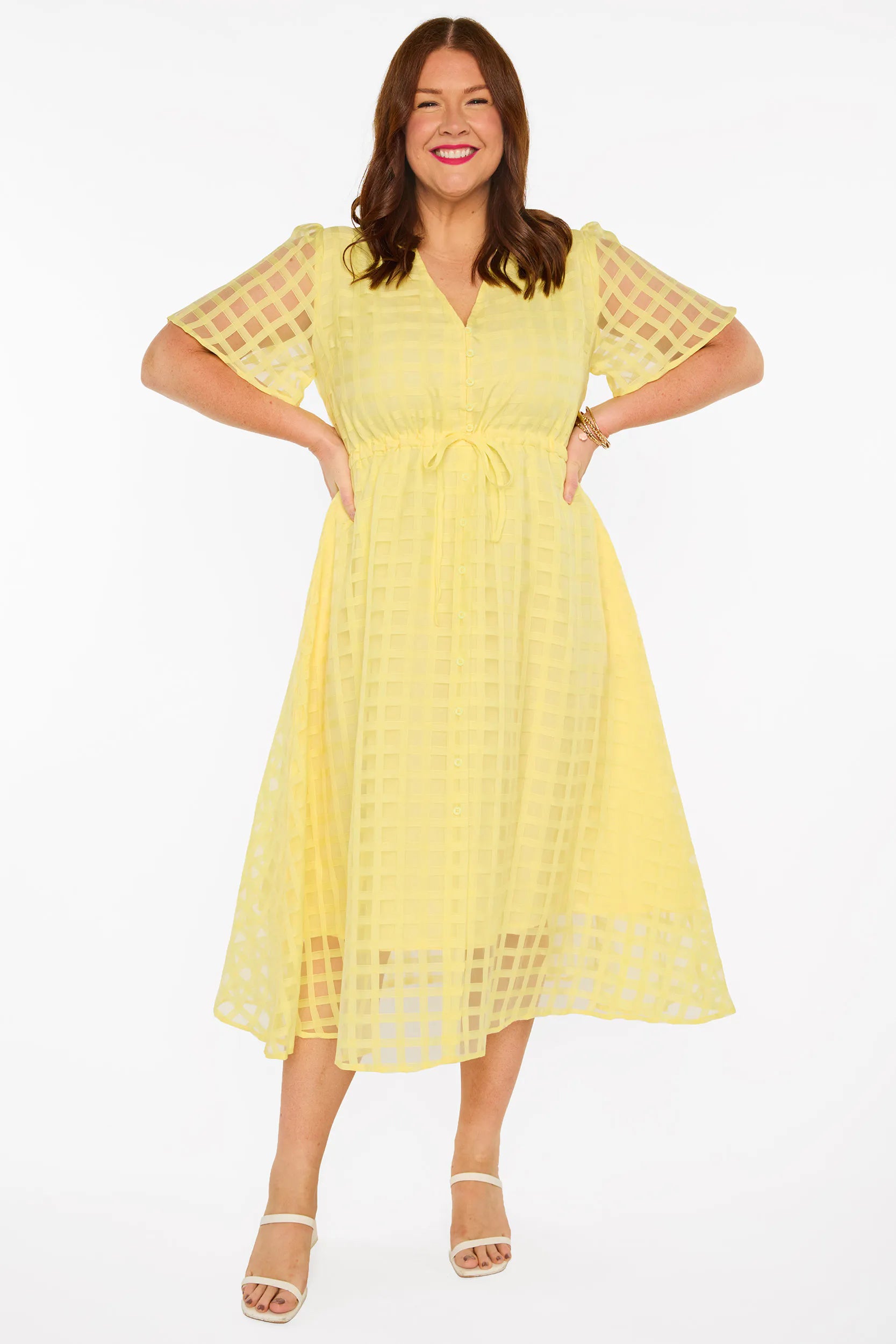 Marley Yellow Waffle Dress