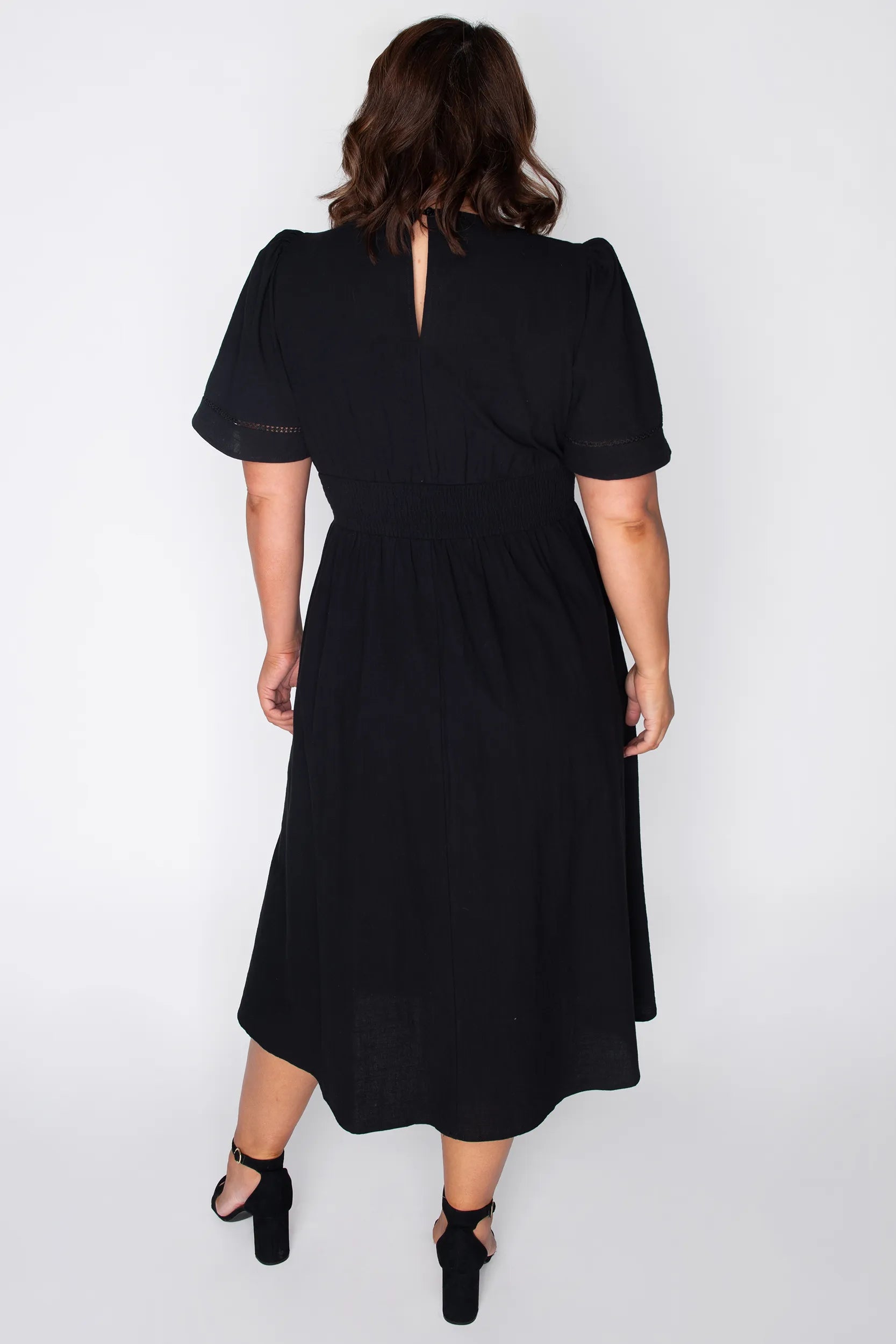 Martina Black Dress โ Black midi dress