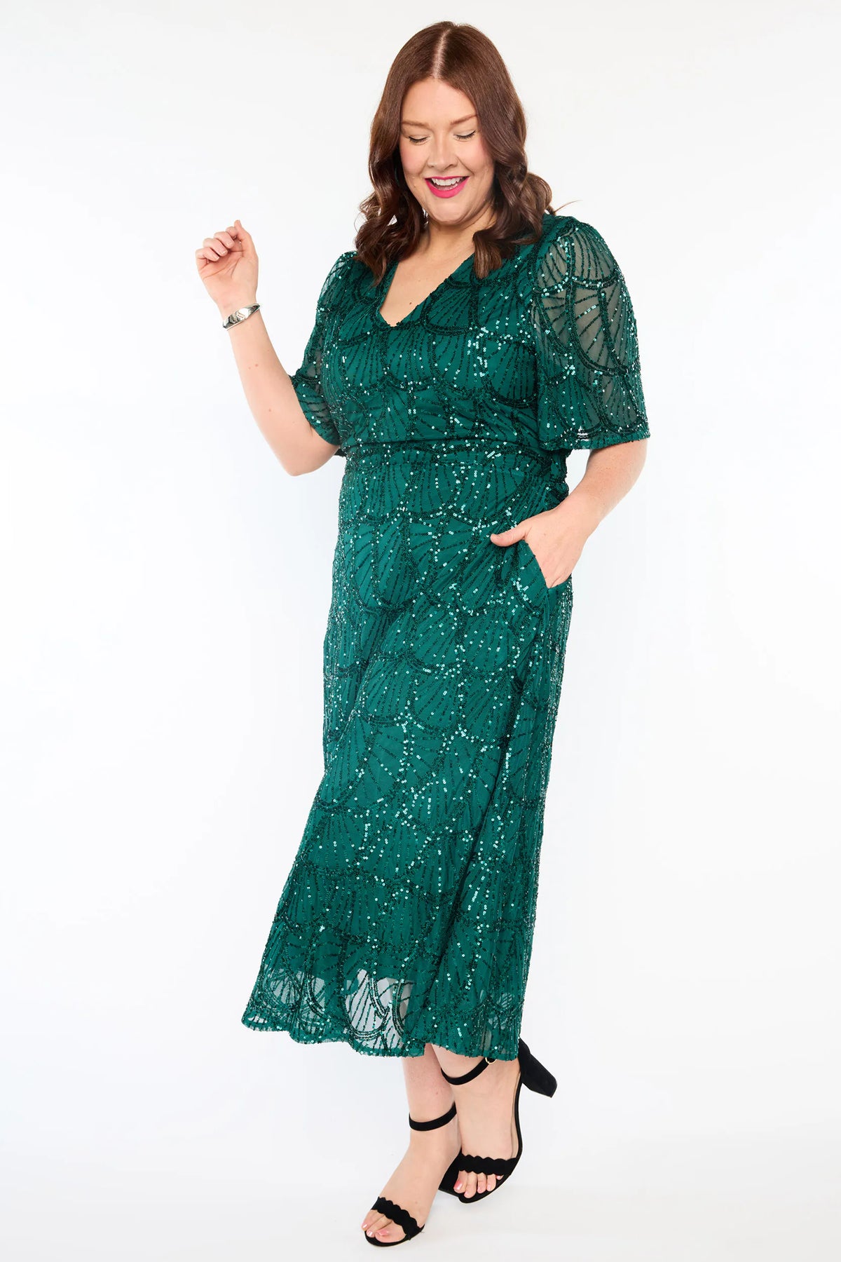 Mercury Green Sequin Dress