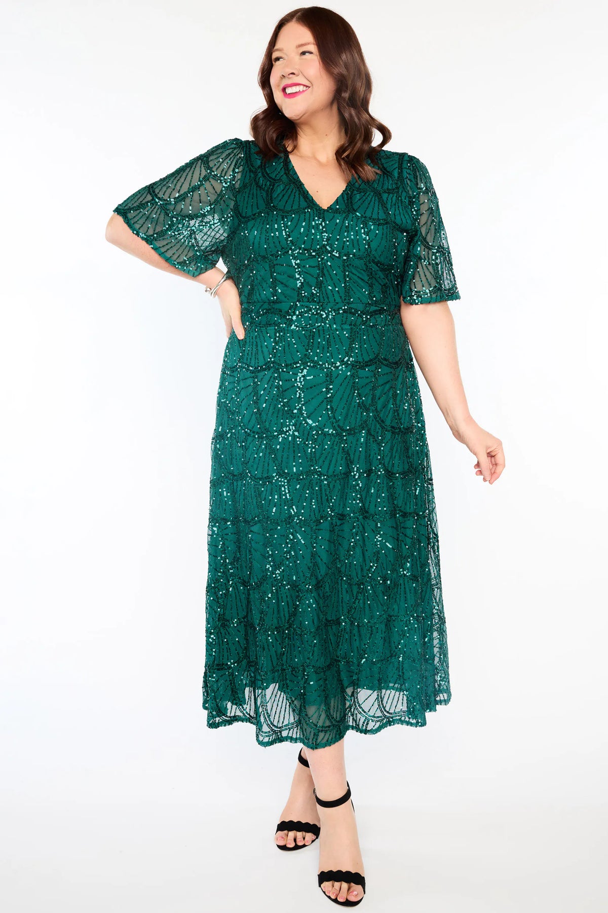Mercury Green Sequin Dress