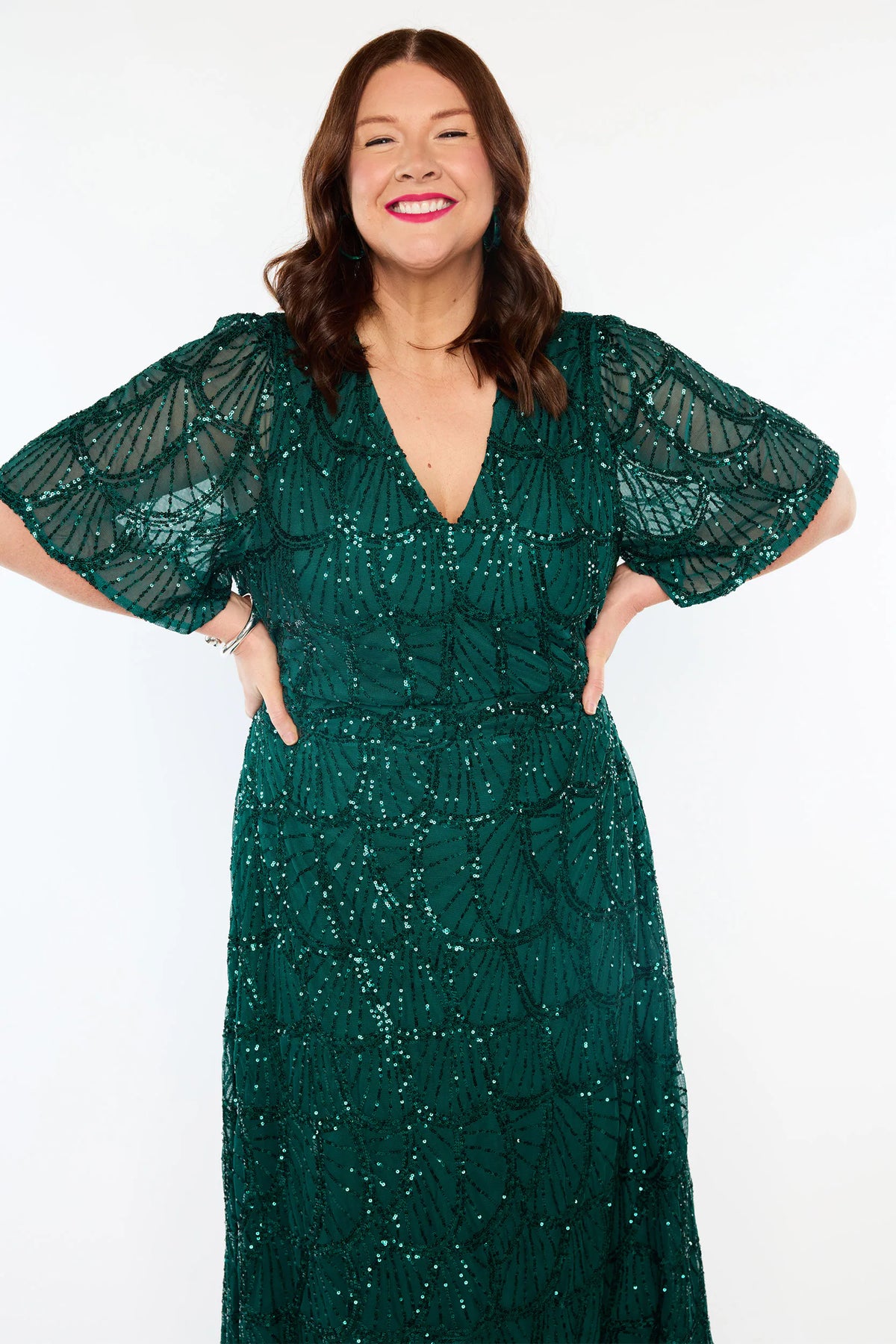 Mercury Green Sequin Dress