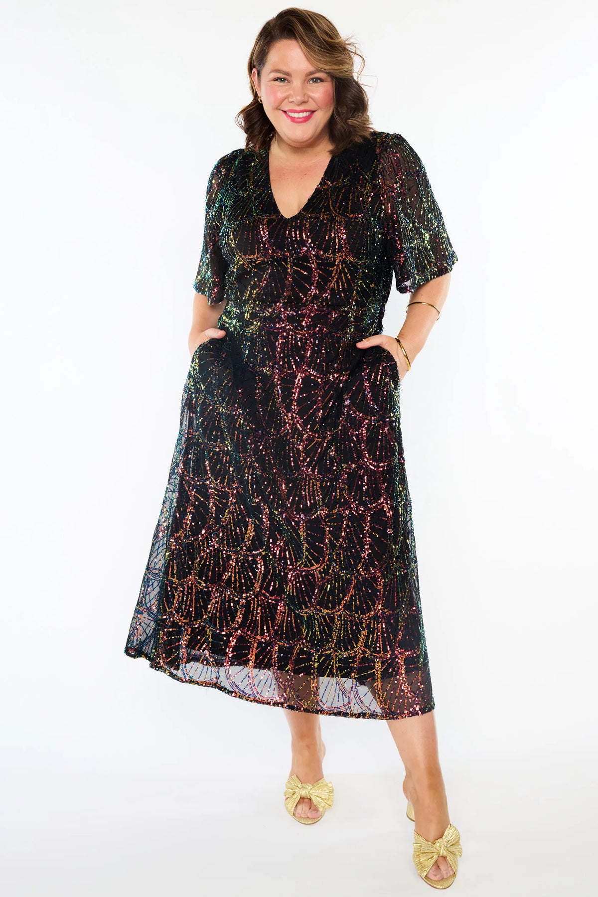 Mercury Hologram Sequin Dress