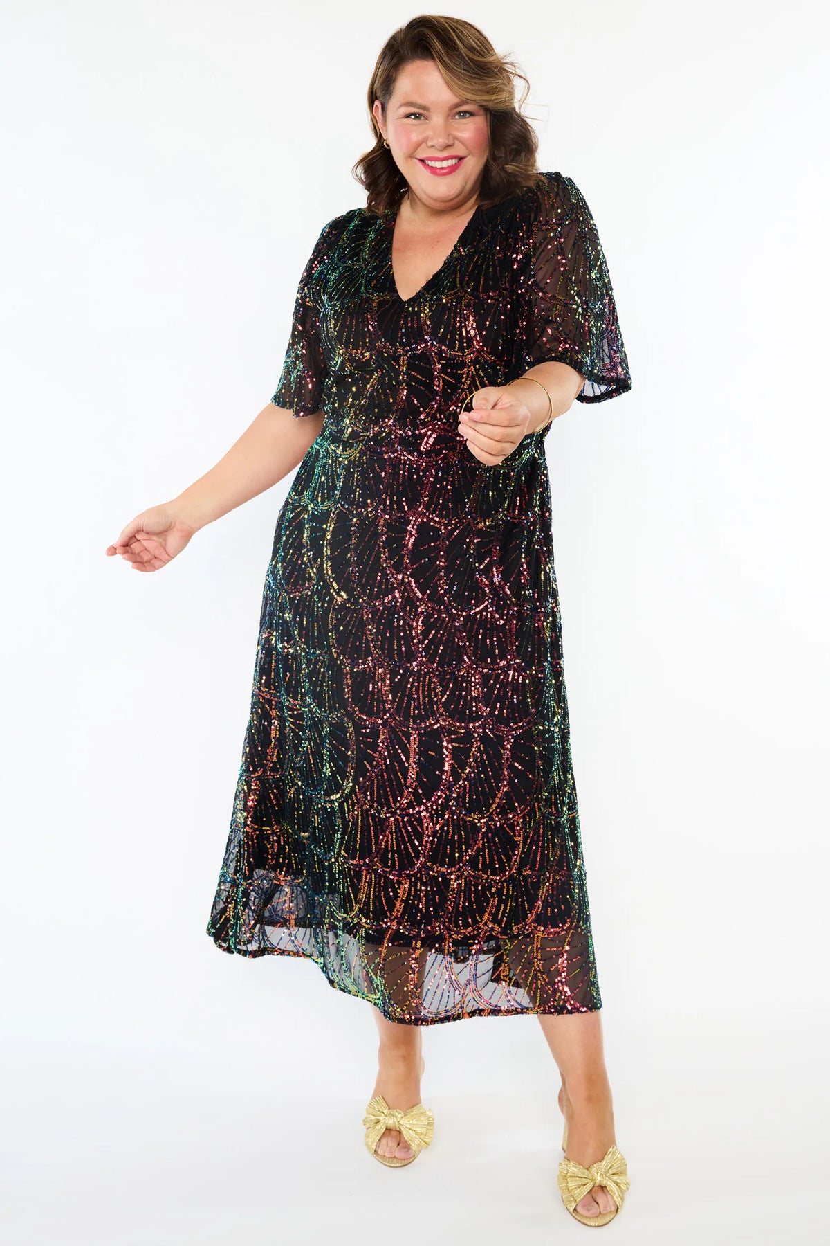 Mercury Hologram Sequin Dress