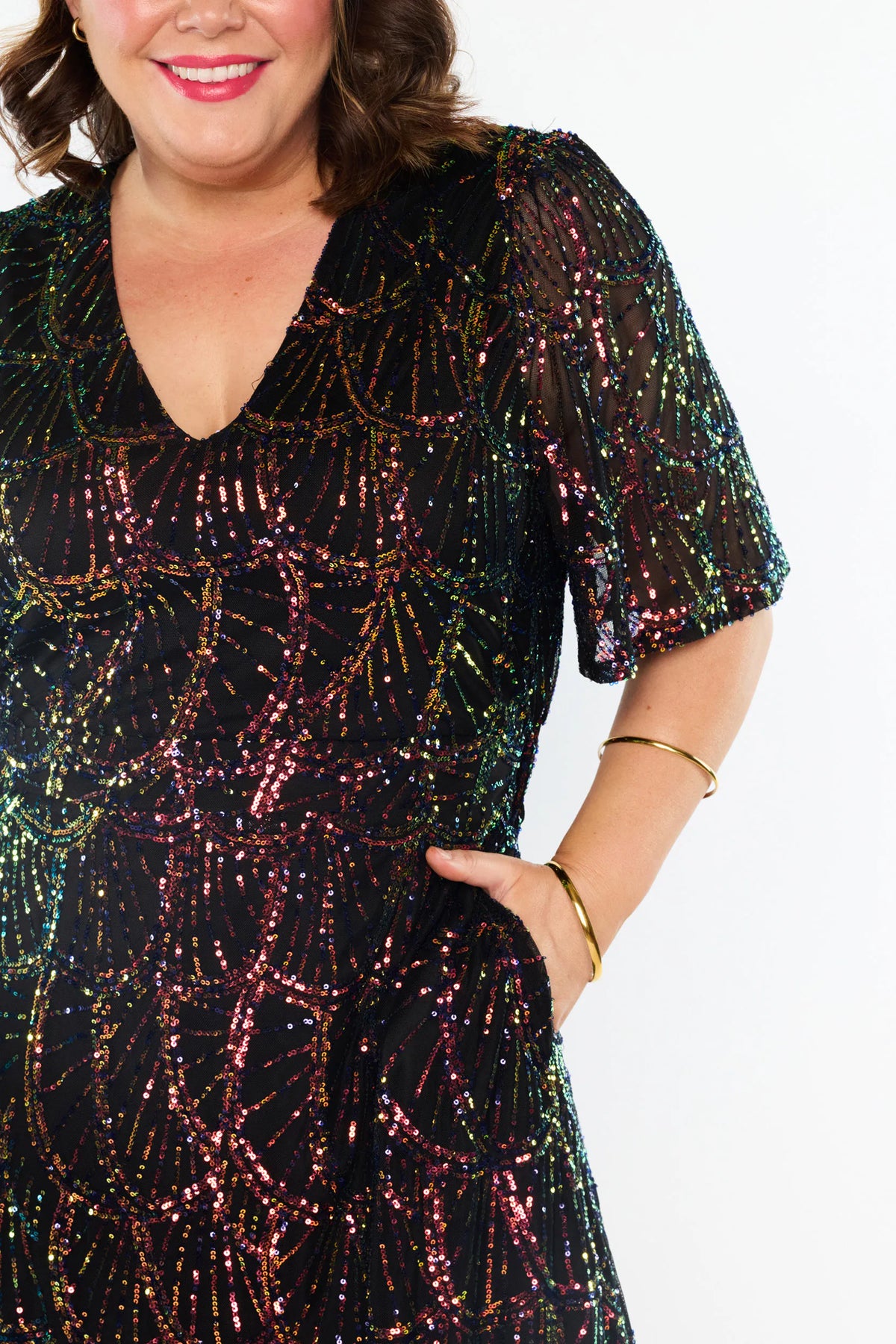 Mercury Hologram Sequin Dress