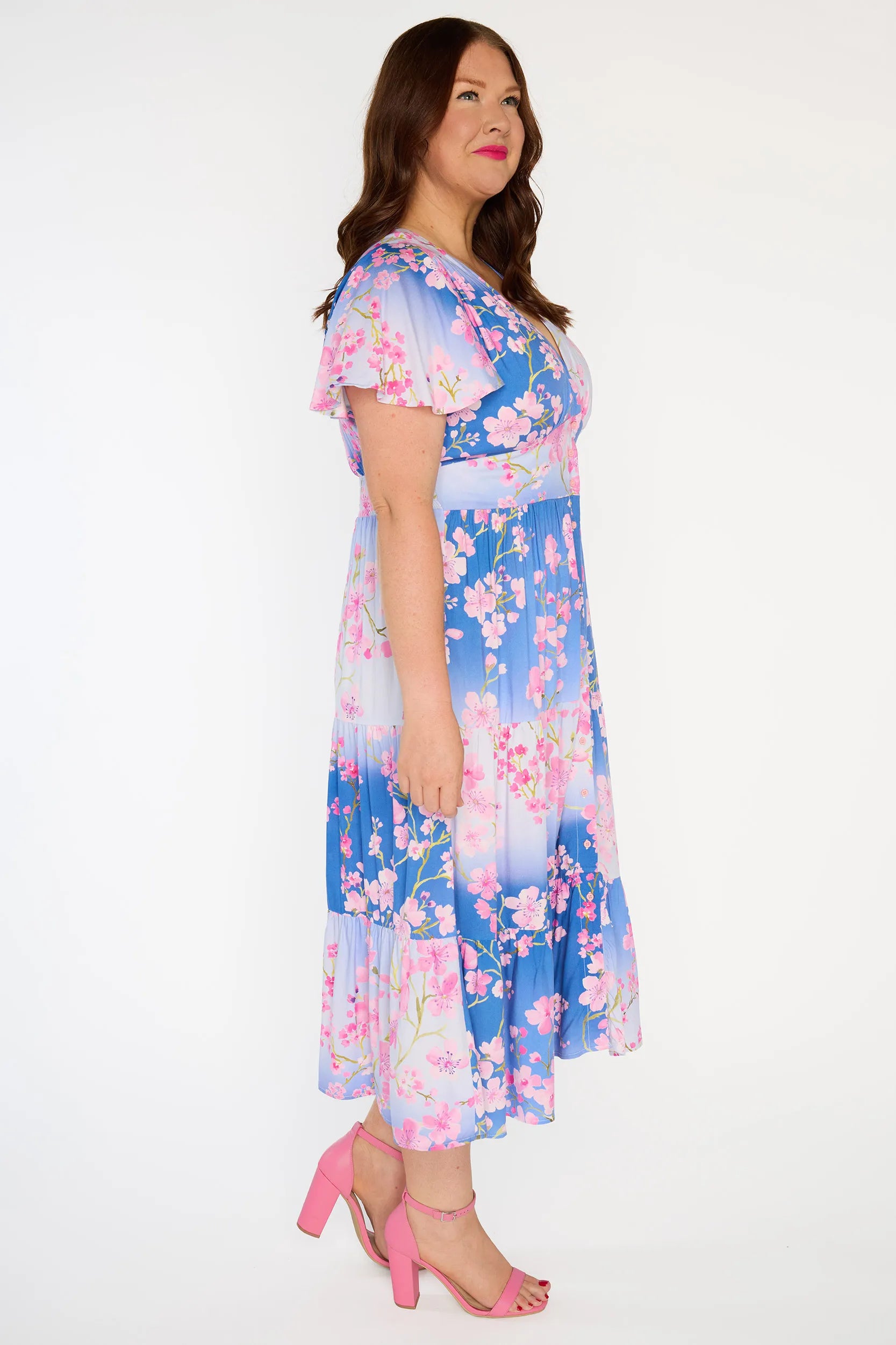 Heather Ombre Cherry Blossom Dress