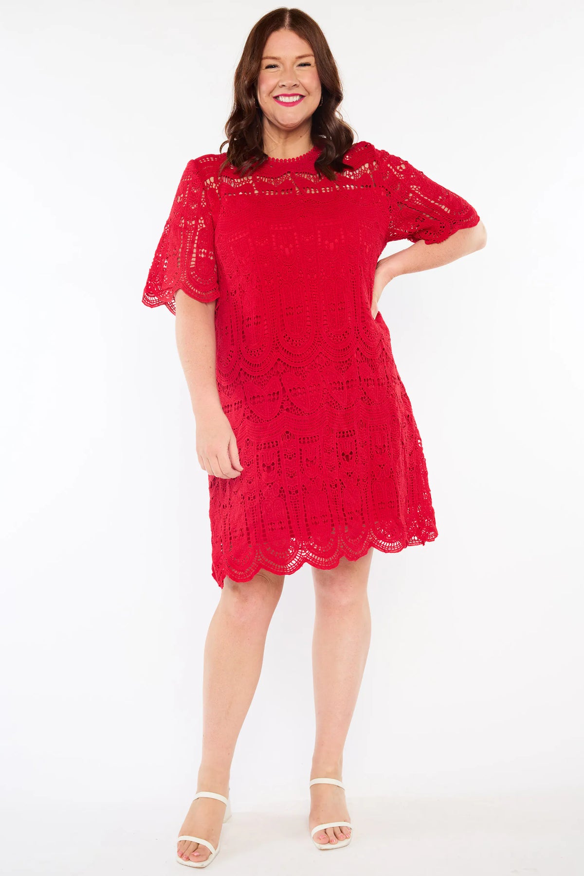 Paige Red Lace Dress