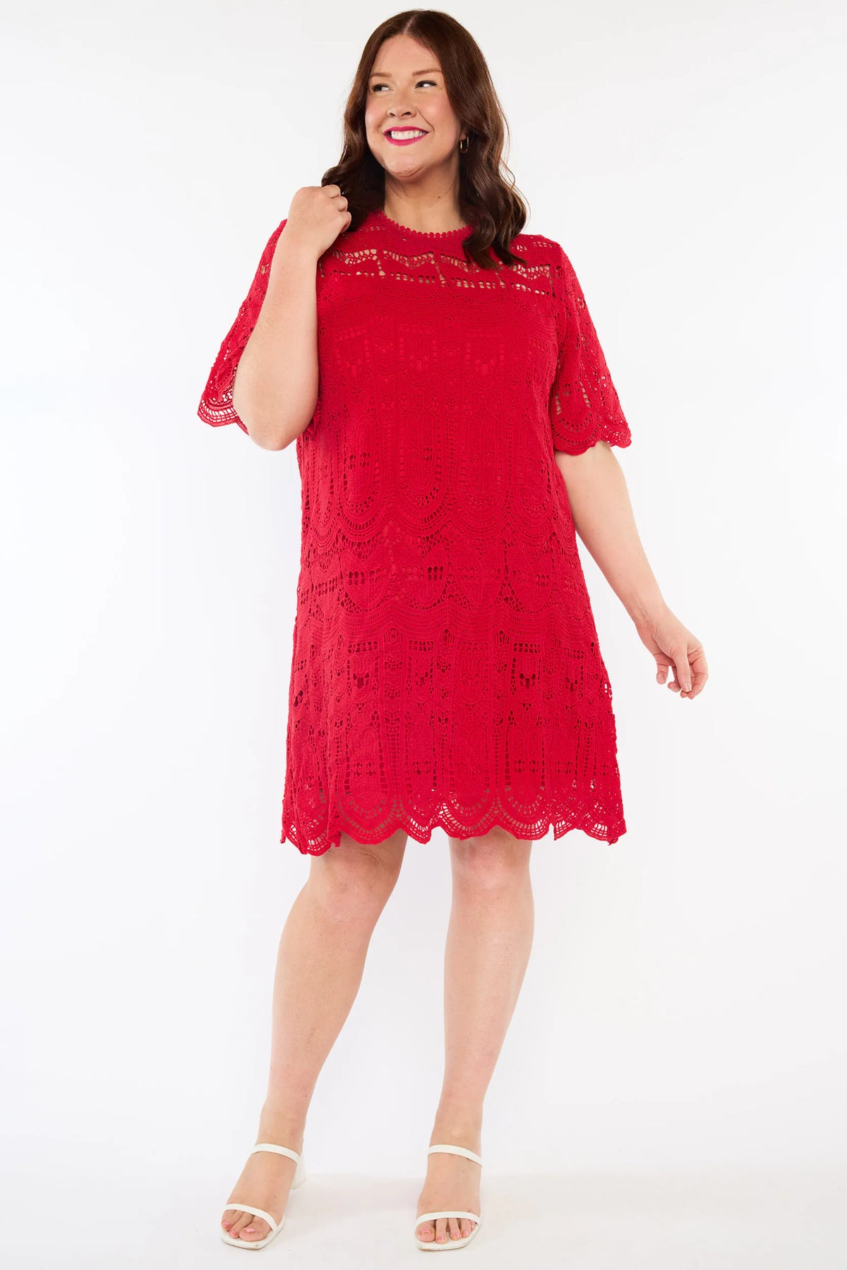 Paige Red Lace Dress
