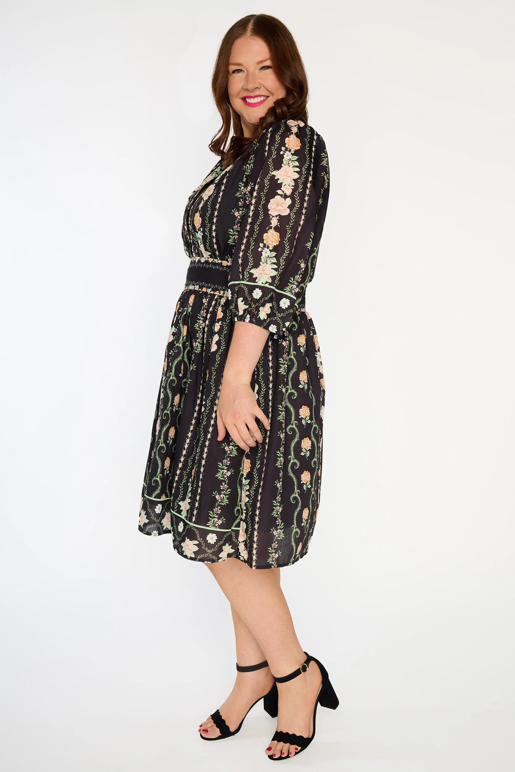 Abbie Pink Rose Dress