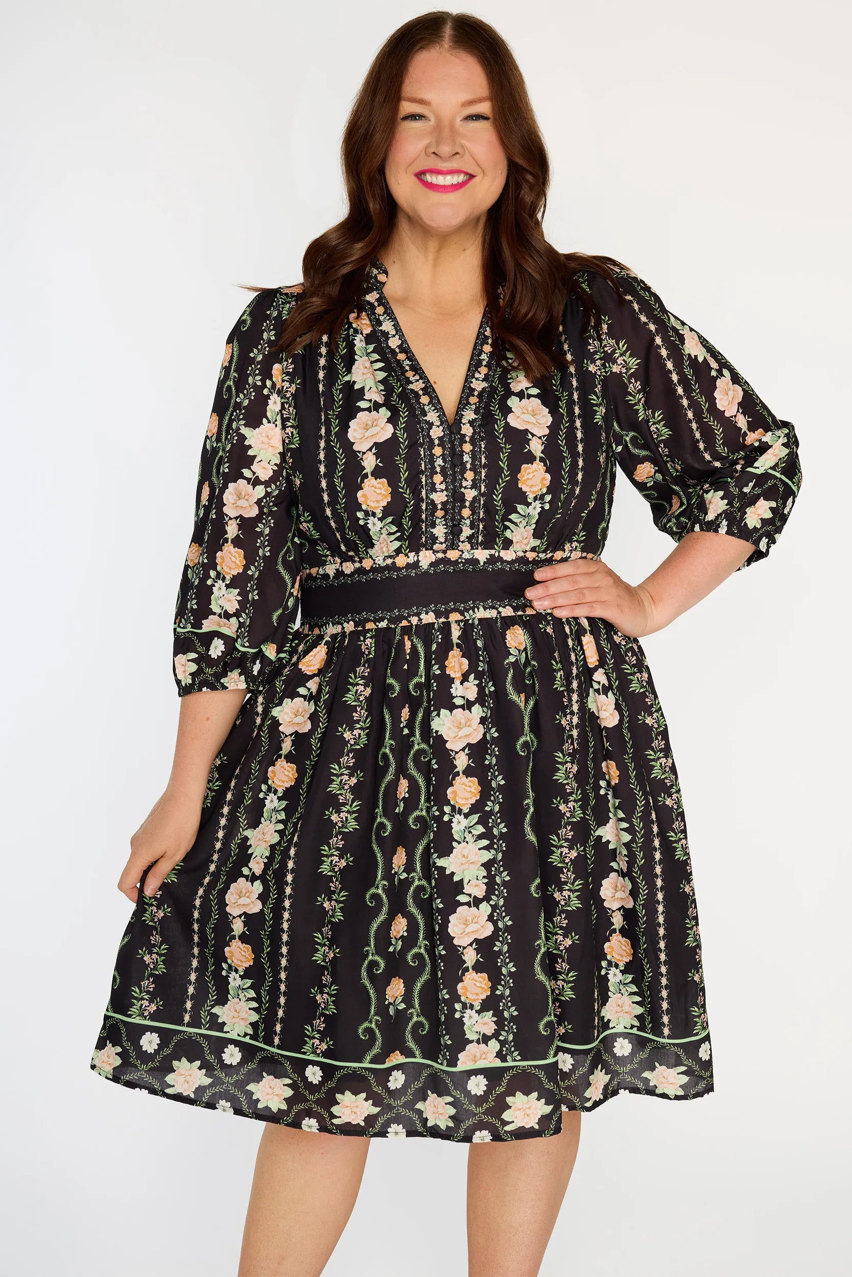 Abbie Pink Rose Dress