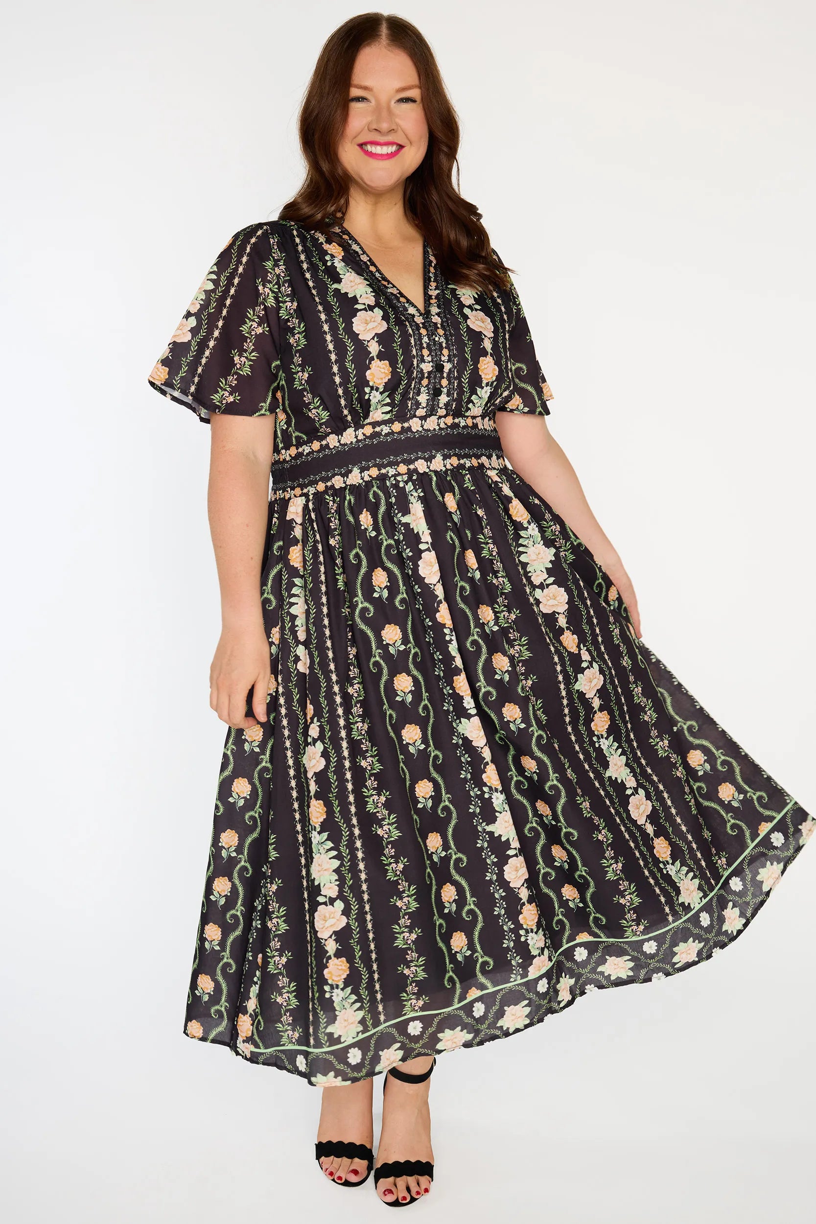 Stephanie Pink Rose Dress