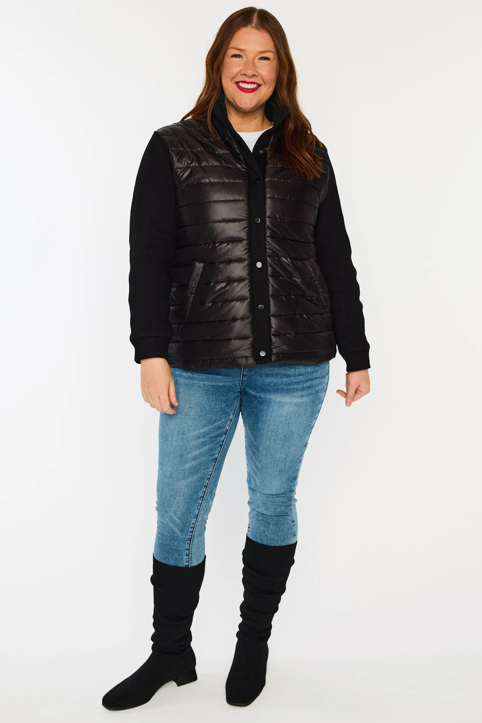 Pete Black Puffer Jacket โ Black bomber jacket