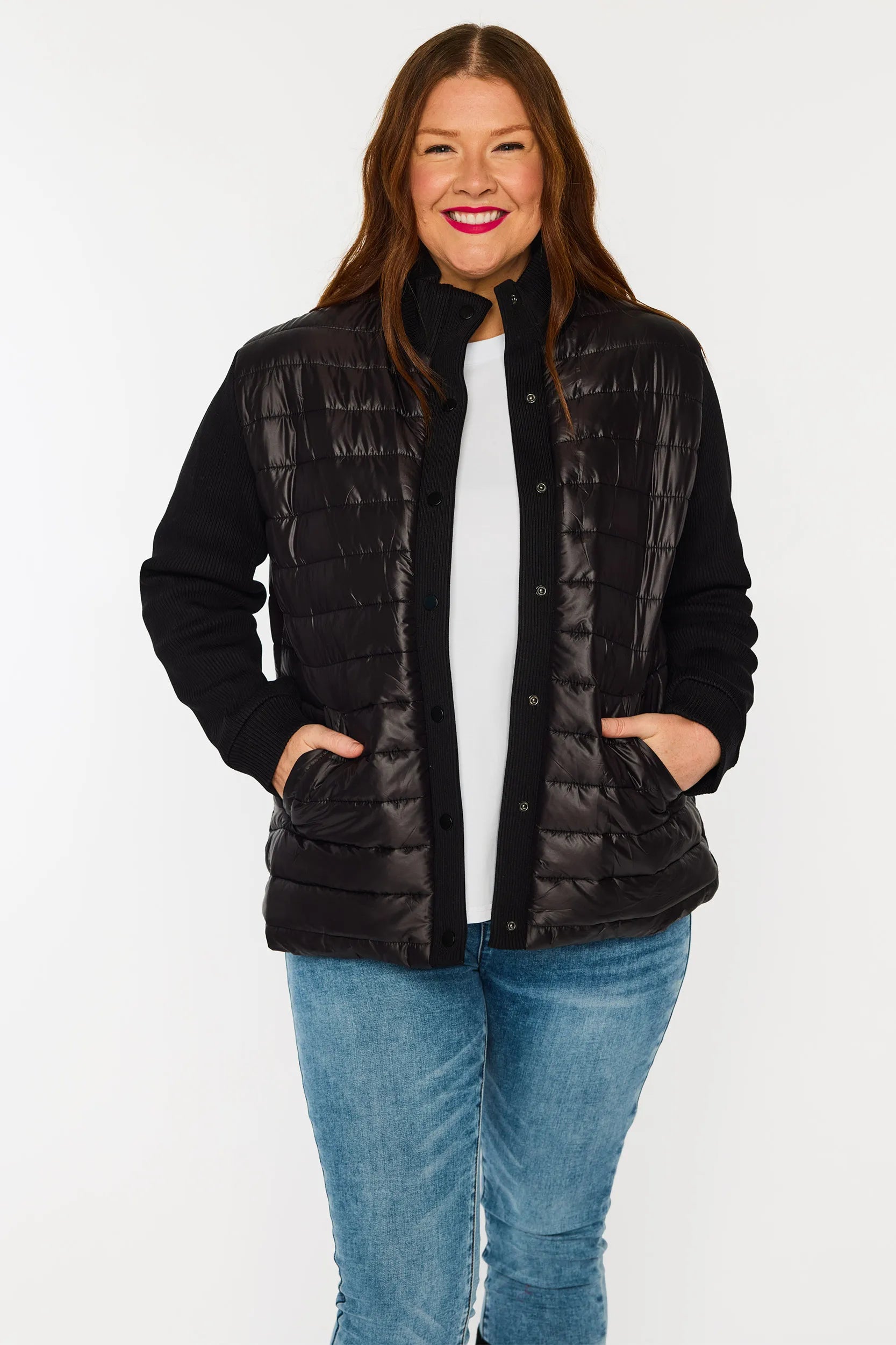 Pete Black Puffer Jacket โ Black bomber jacket