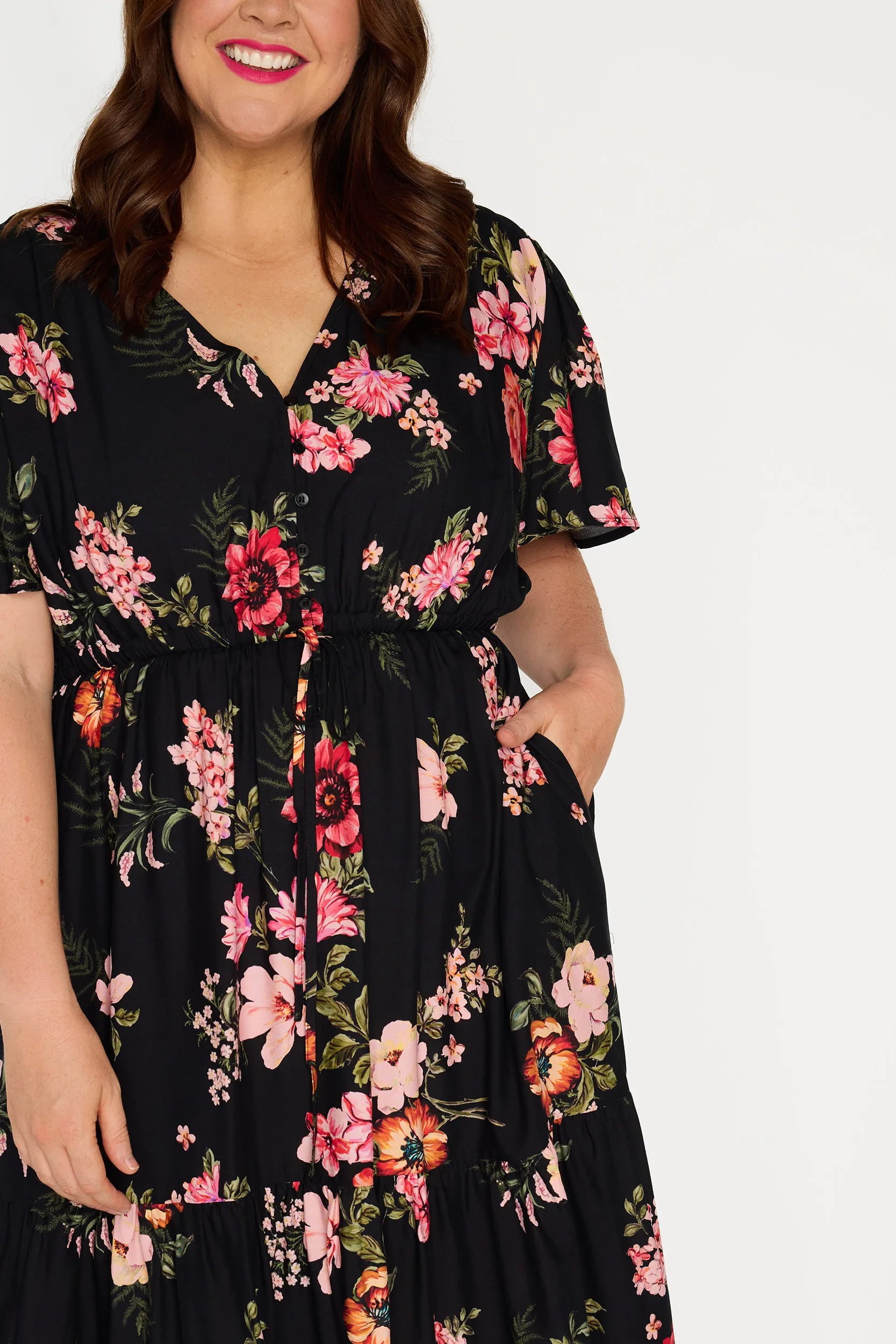 Roma Pink Shadows Dress – Pink Shadows mid length dress