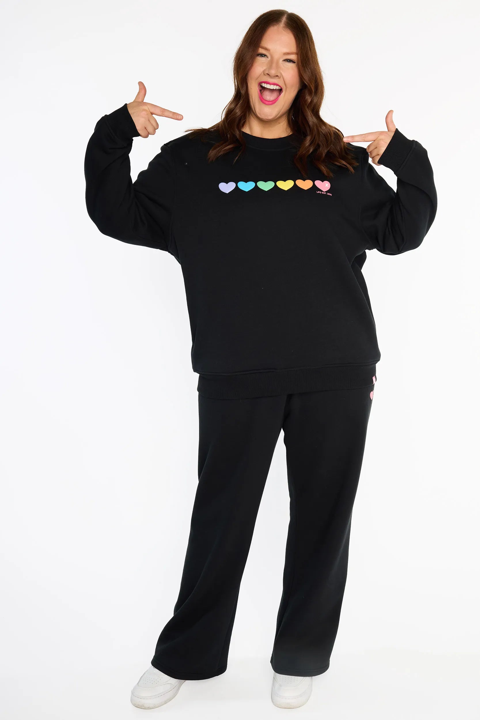 Rachel Black Sweater โ Black fleece sweater