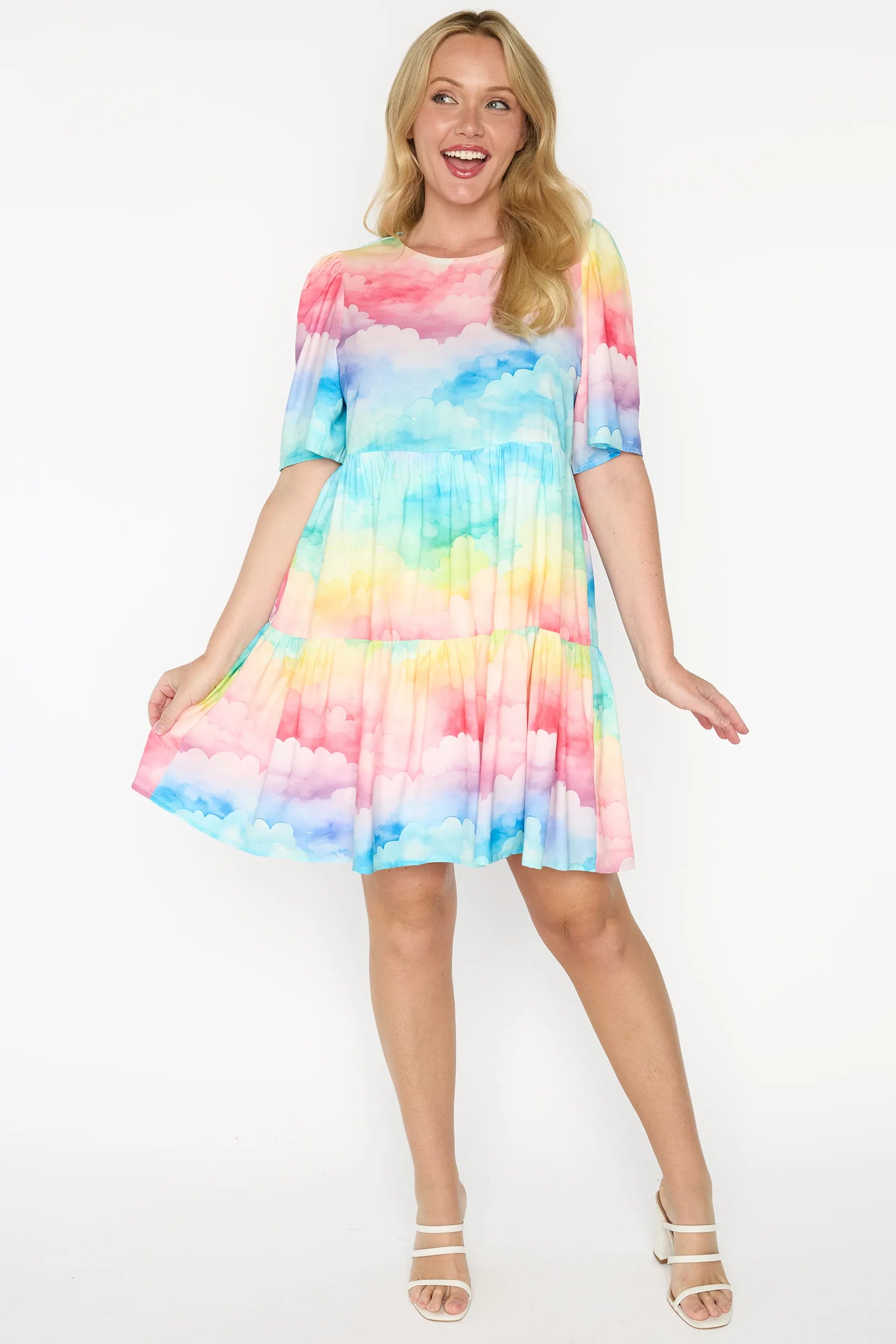 Jackson Rainbow Clouds Dress – Rainbow Clouds mini dress