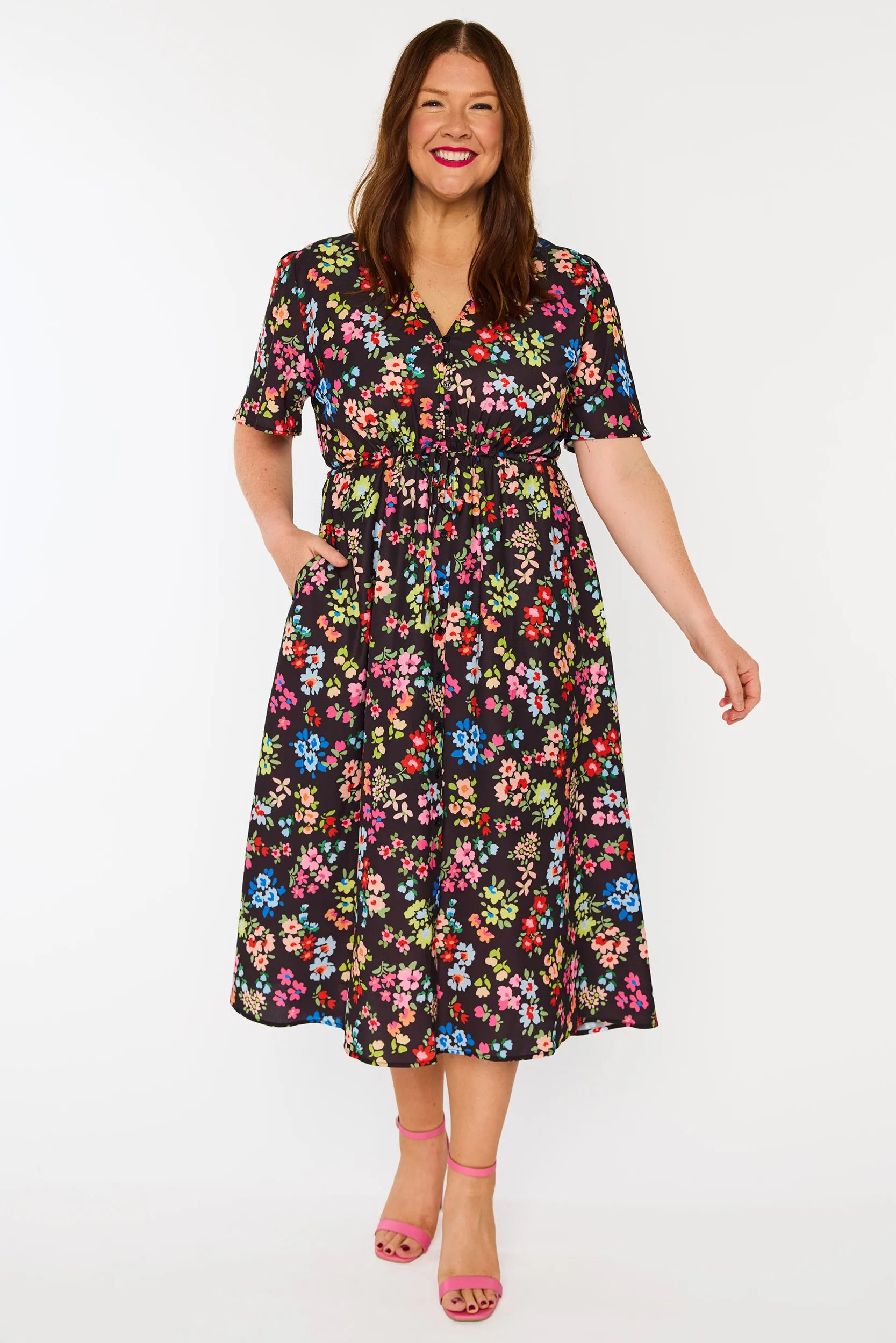 Marley Rainbow Fields Dress – Rainbow Fields midi dress