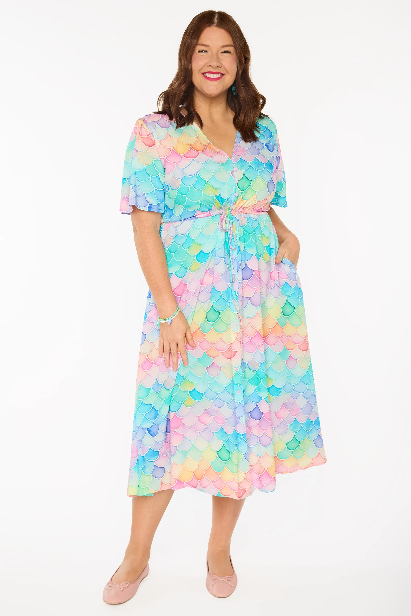 Michelle Rainbow Fish Dress