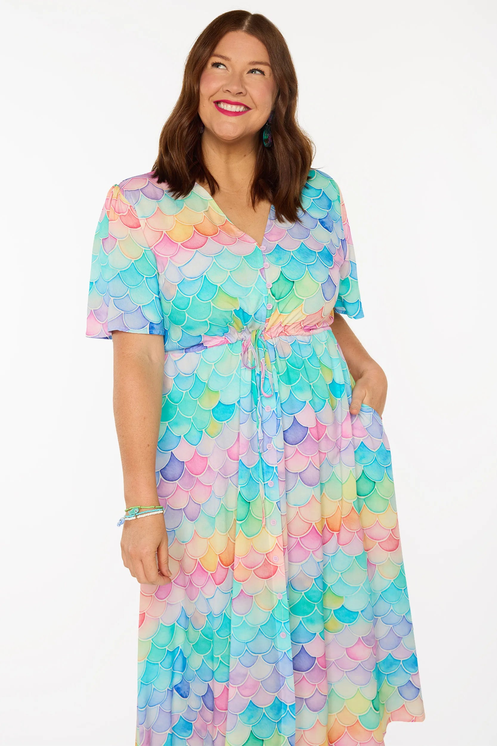 Michelle Rainbow Fish Dress