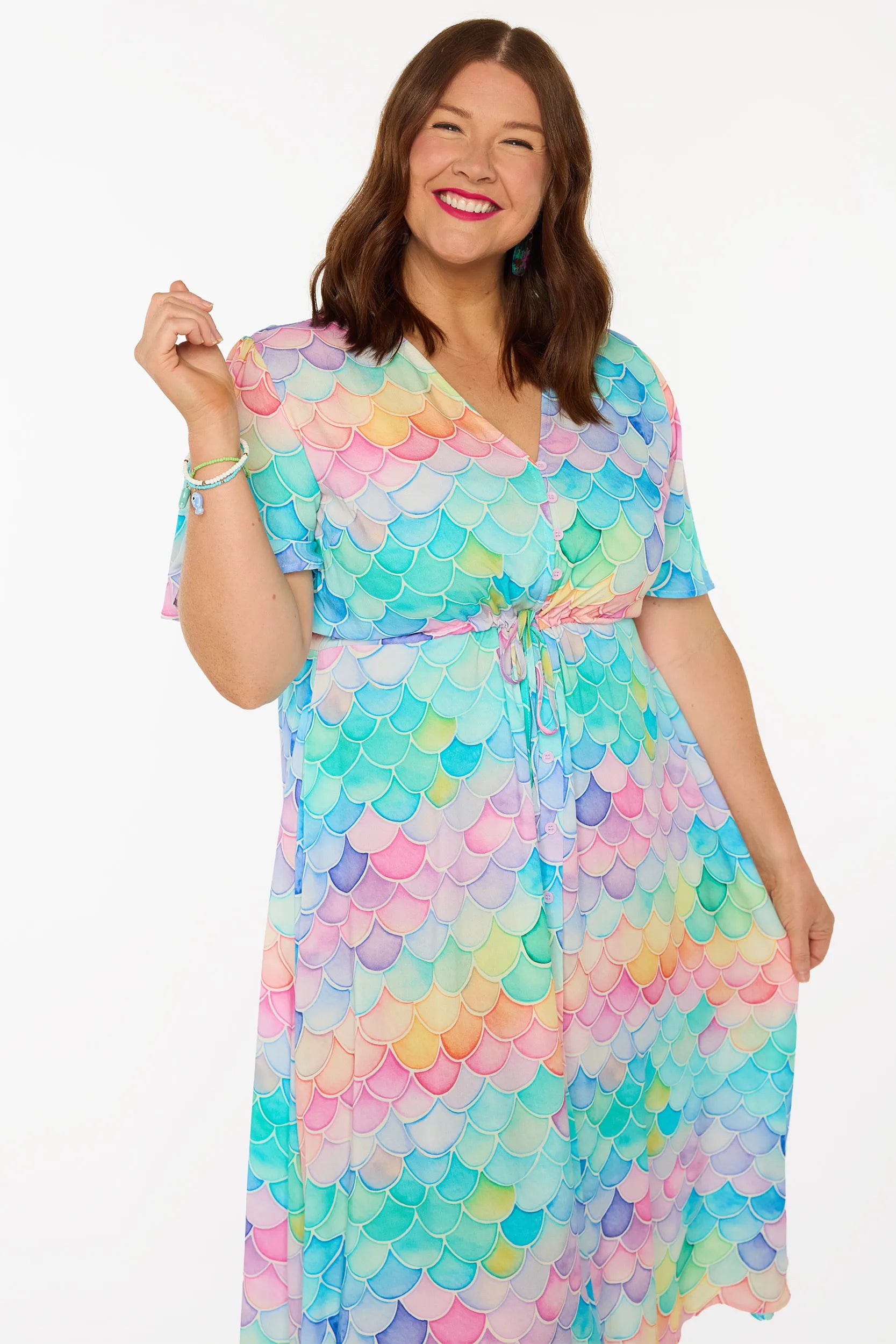 Michelle Rainbow Fish Dress