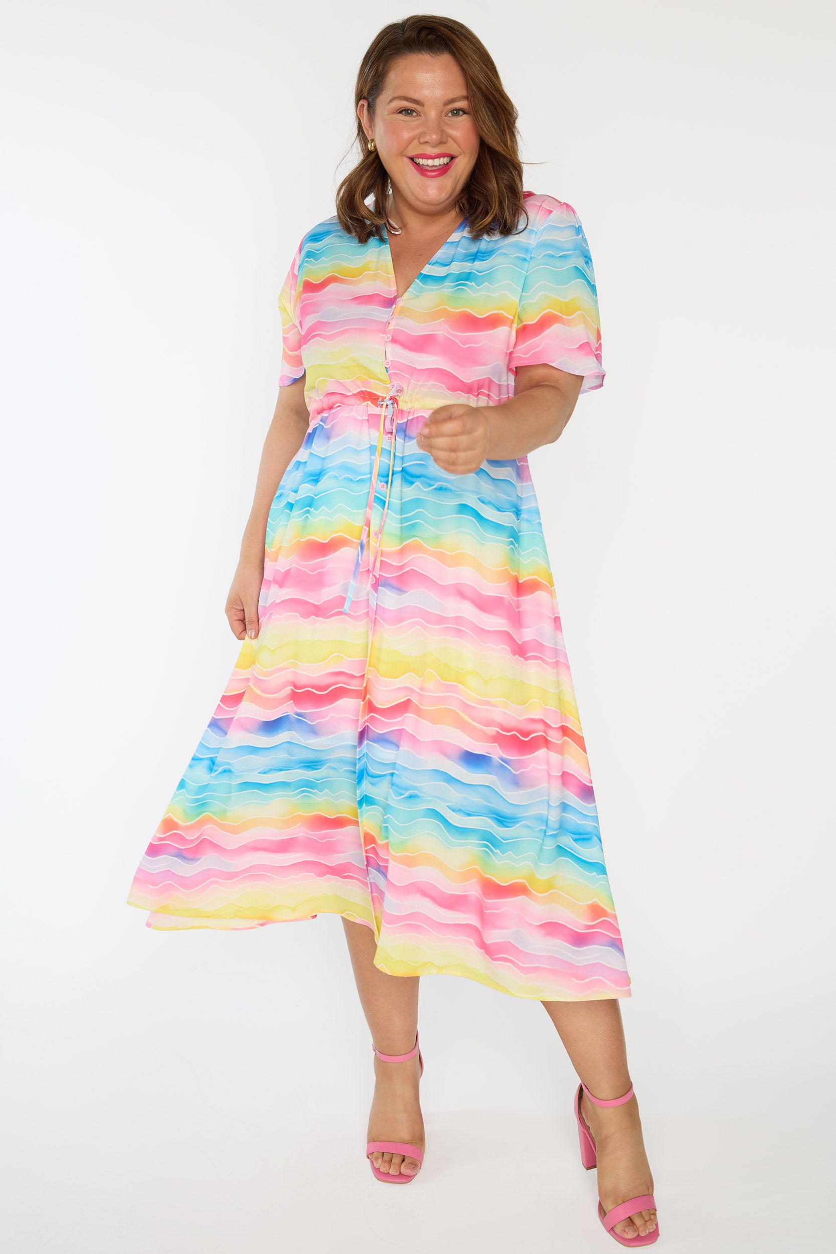 Marley Rainbow River Dress – Rainbow River midi dress
