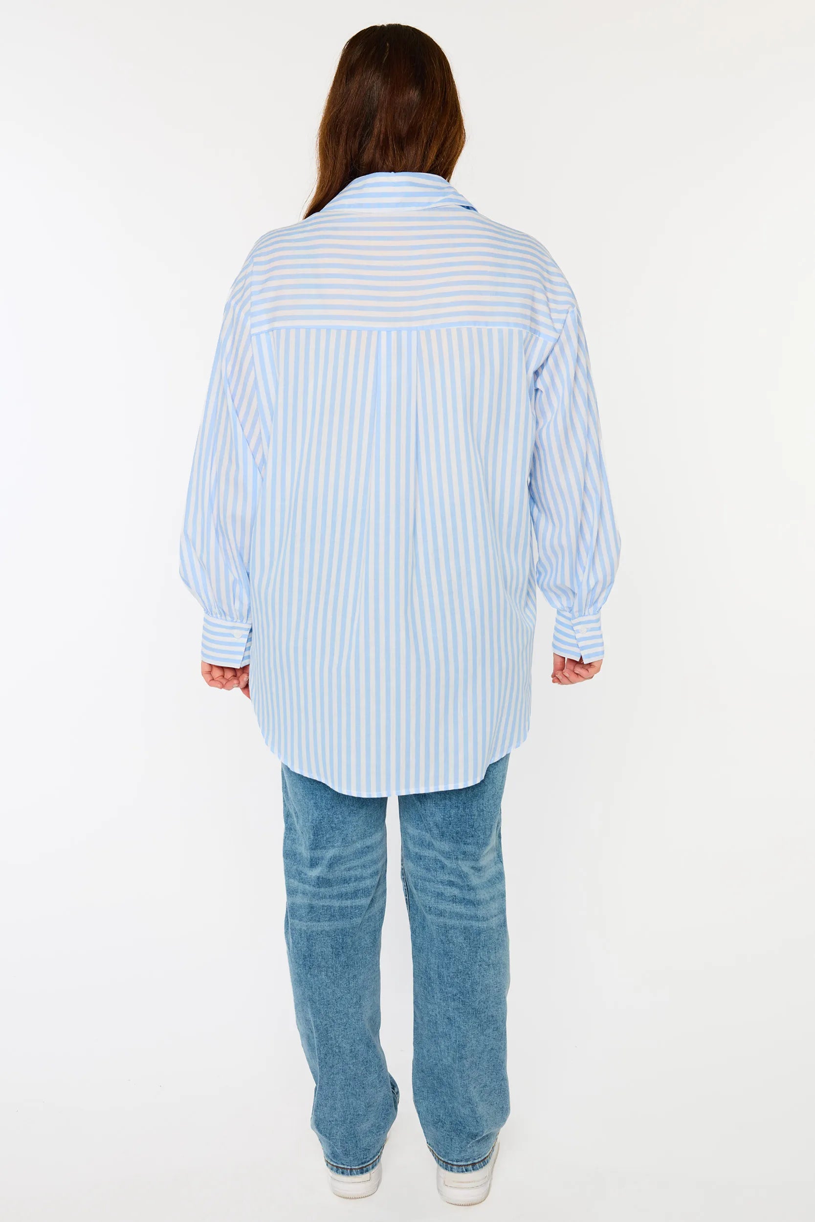 Sadie Blue Stripe Shirt – Blue top