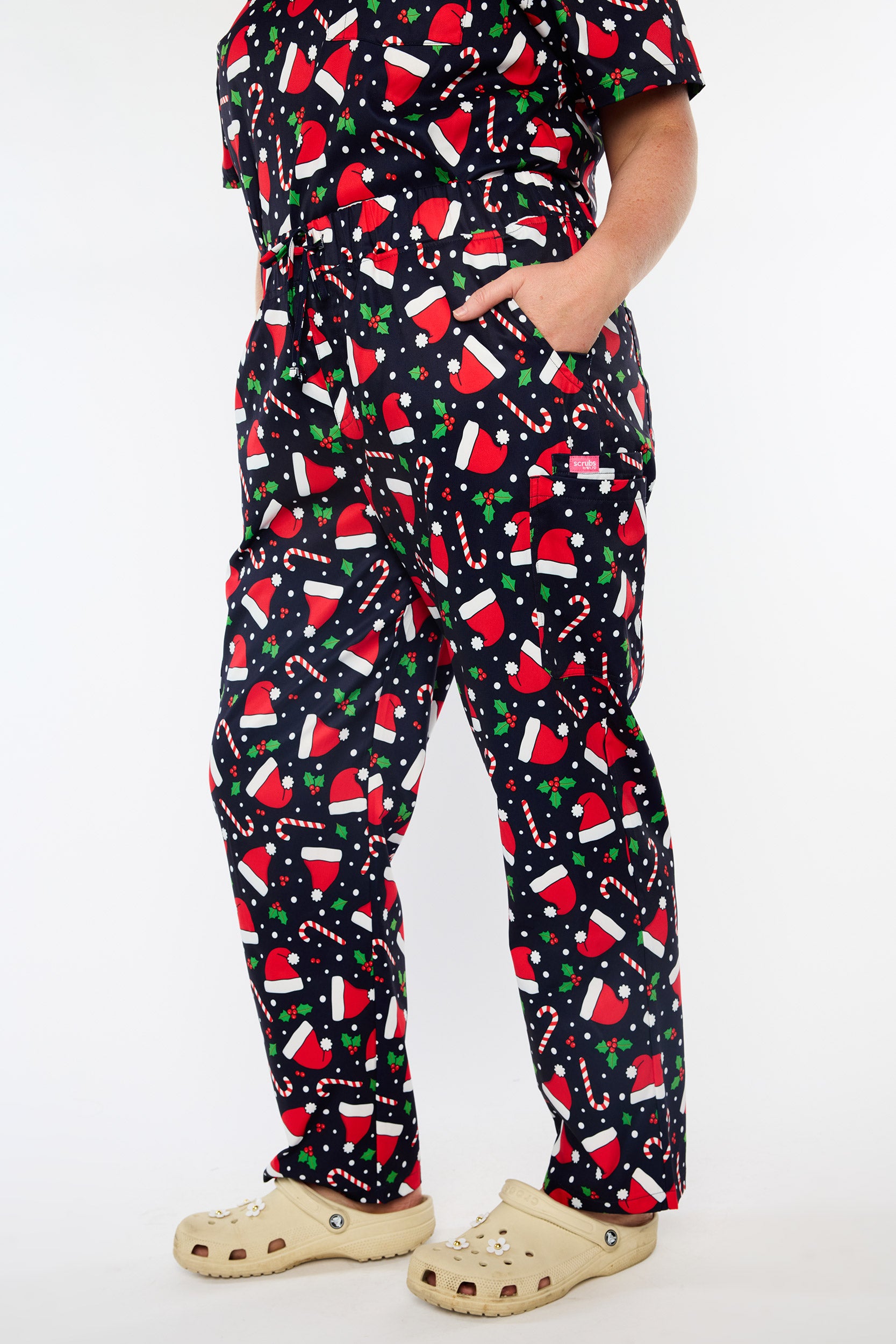 Cristina Santa Hats Christmas Scrub Pant (Pre-Order)