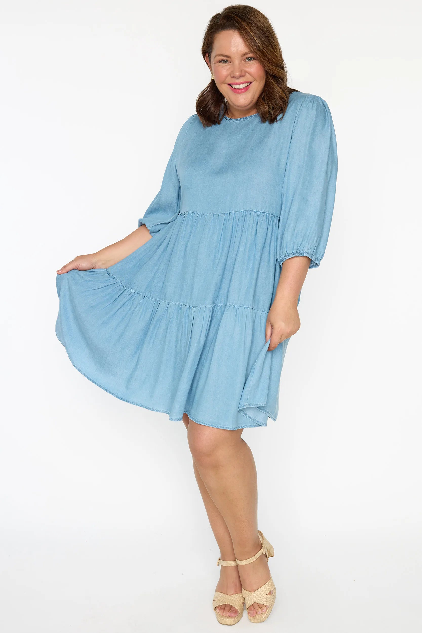Silvia Chambray Dress – Chambray mini dress
