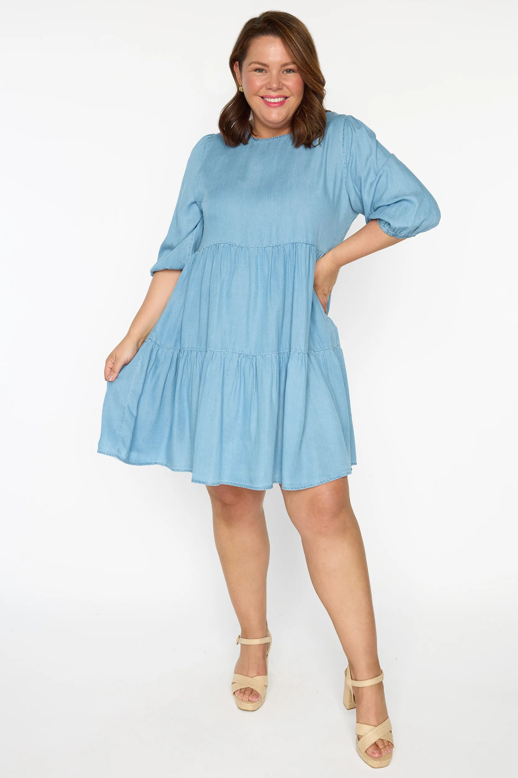 Silvia Chambray Dress – Chambray mini dress