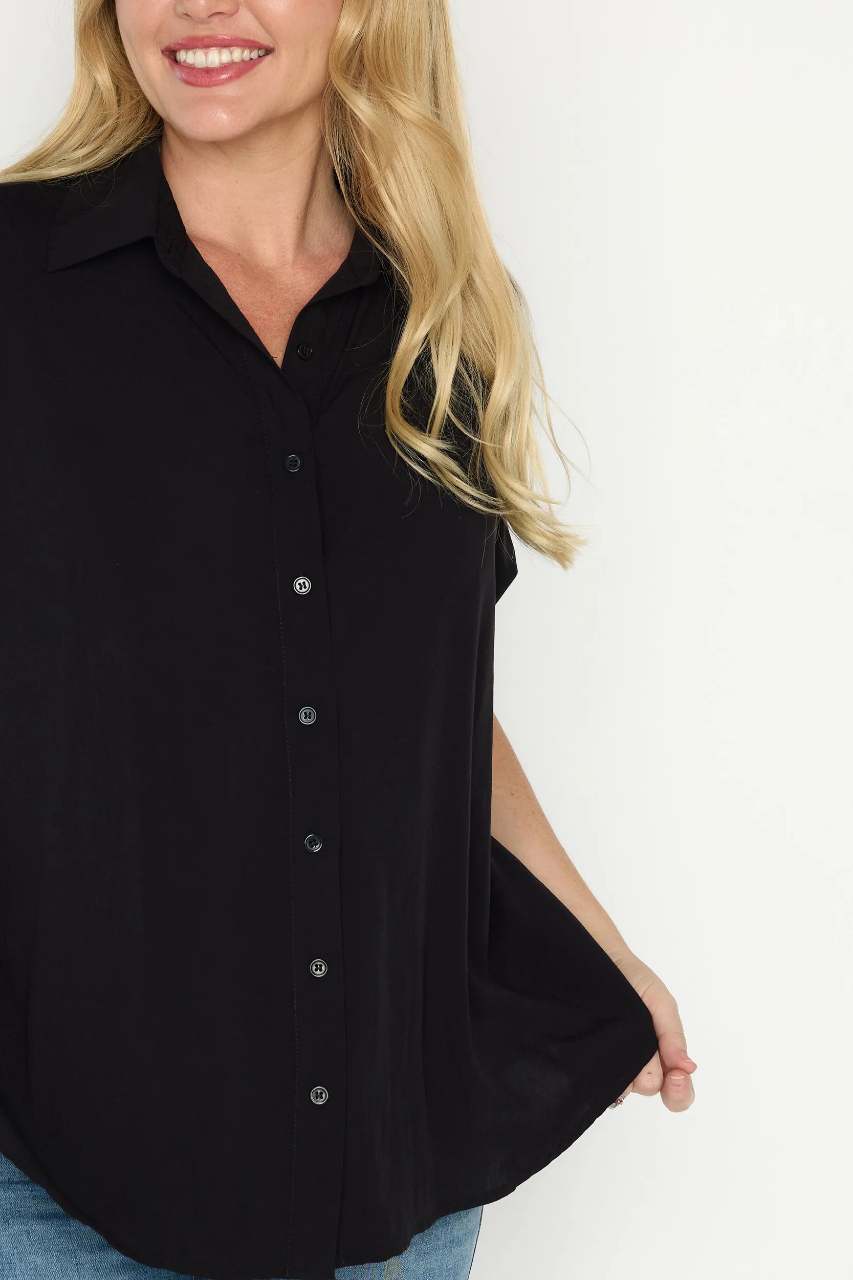 Simone Black Shirt – Black top