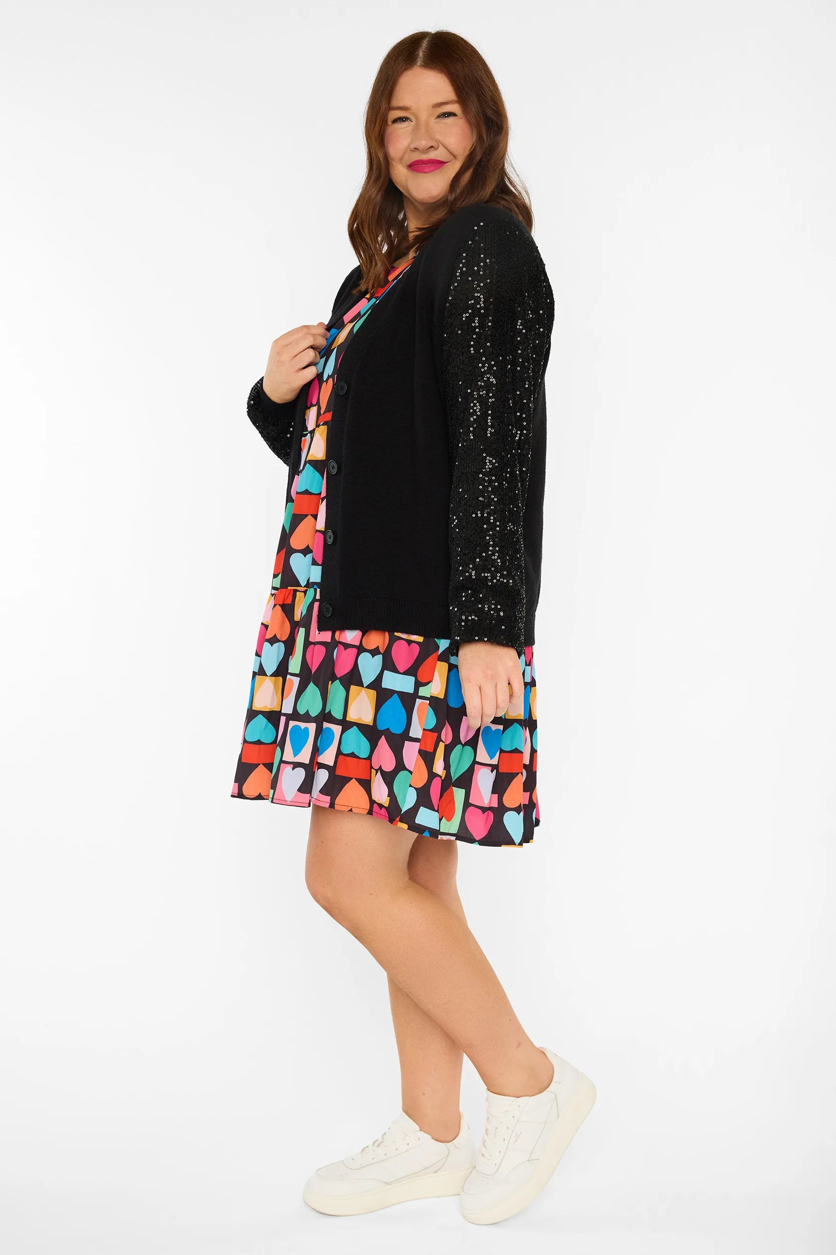 Sloane Black Cardi – Black knit jumper