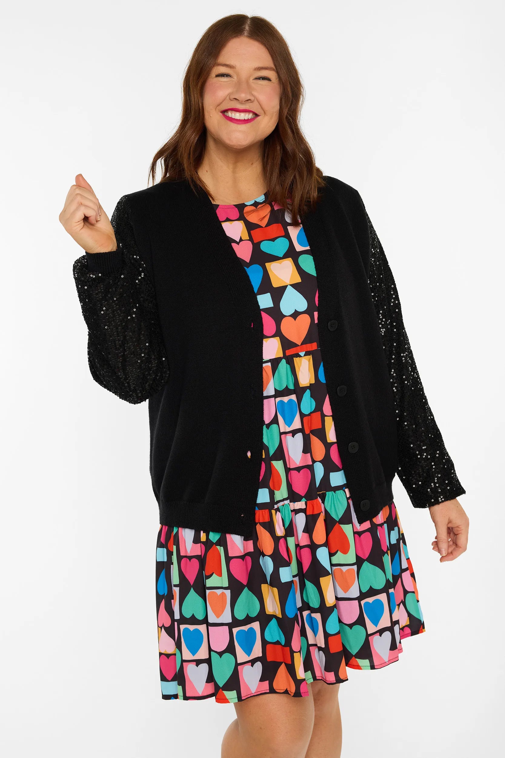Sloane Black Cardi – Black knit jumper