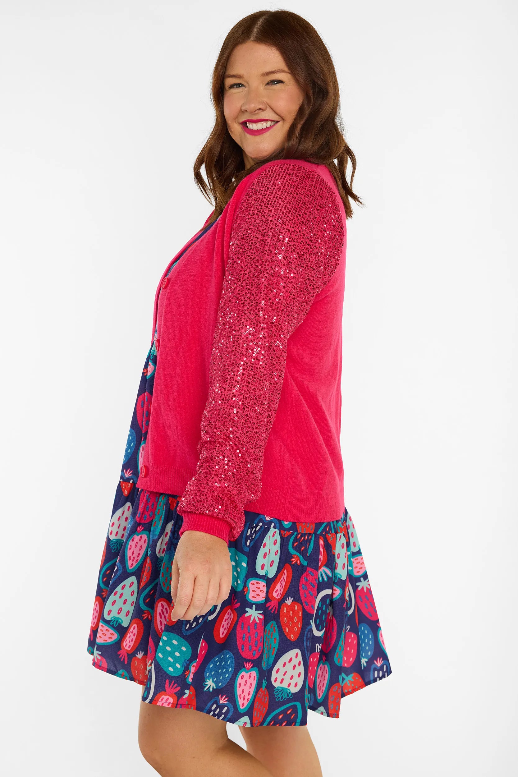 Sloane Pink Cardi – Pink knit jumper
