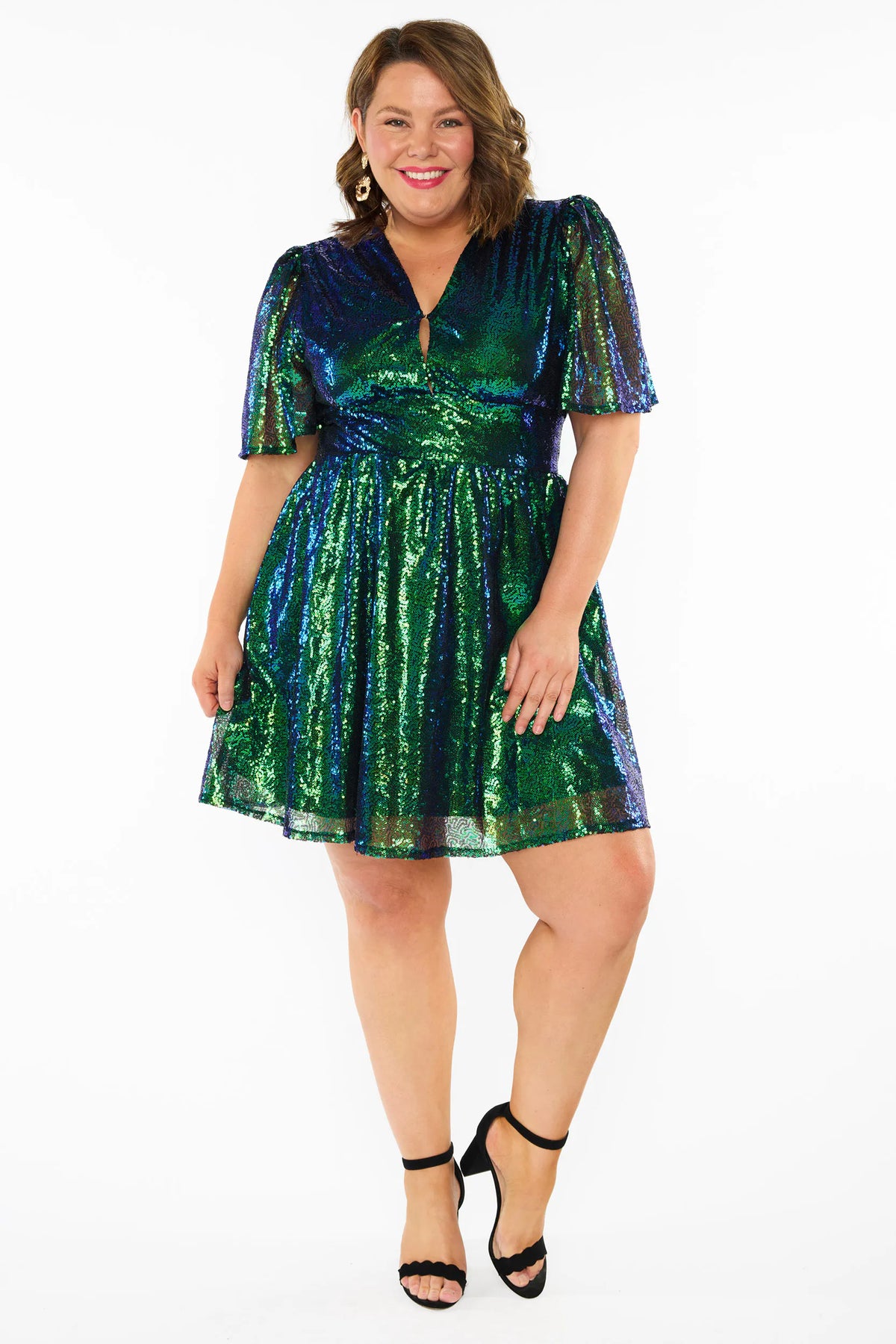 Tamara Green Sequins Dress