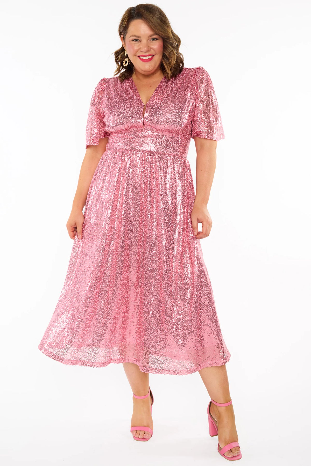 Tamie Pink Sequins Dress